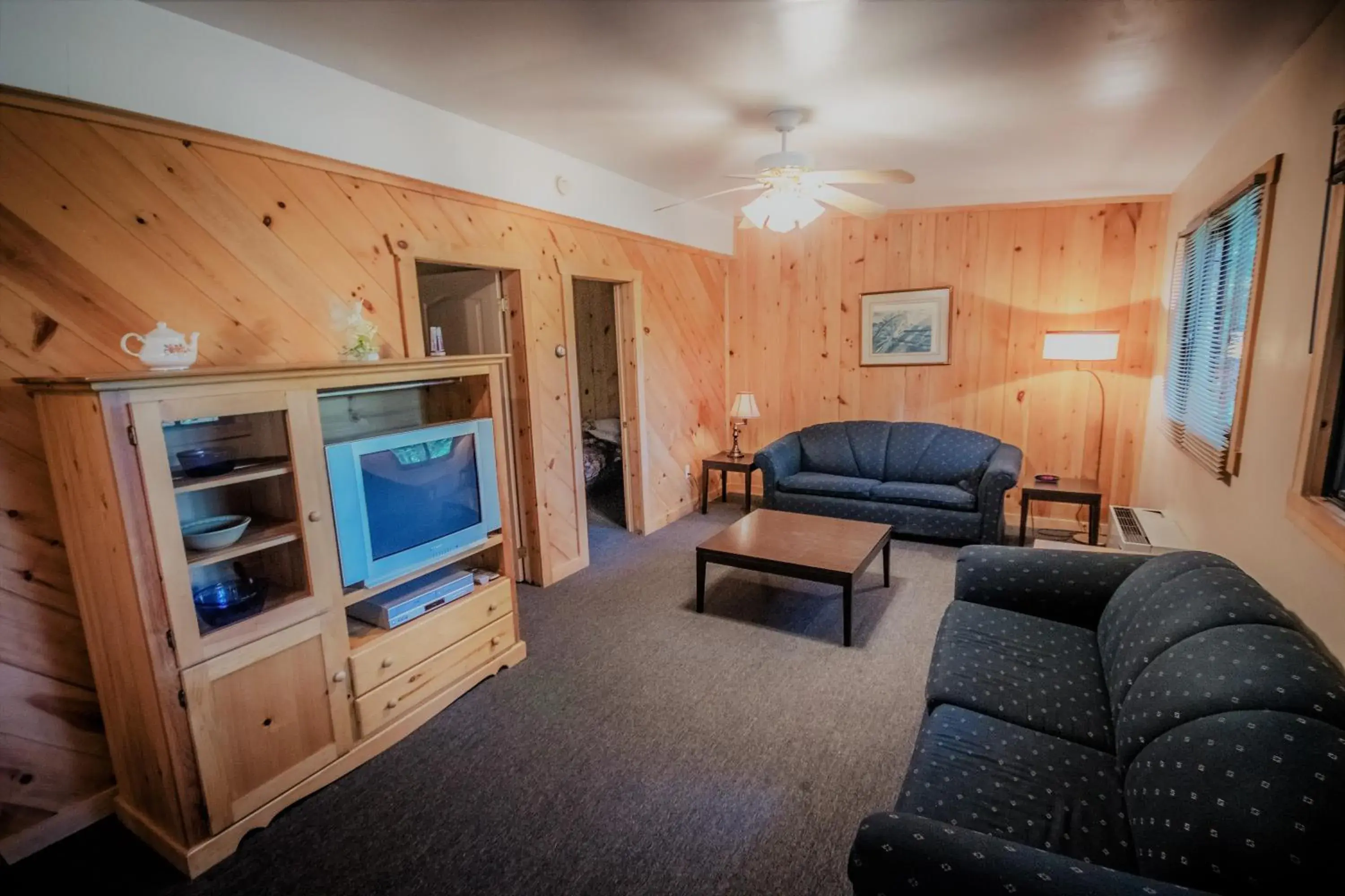TV and multimedia, Seating Area in High Falls Bay Cottages, Camping & Waterpark