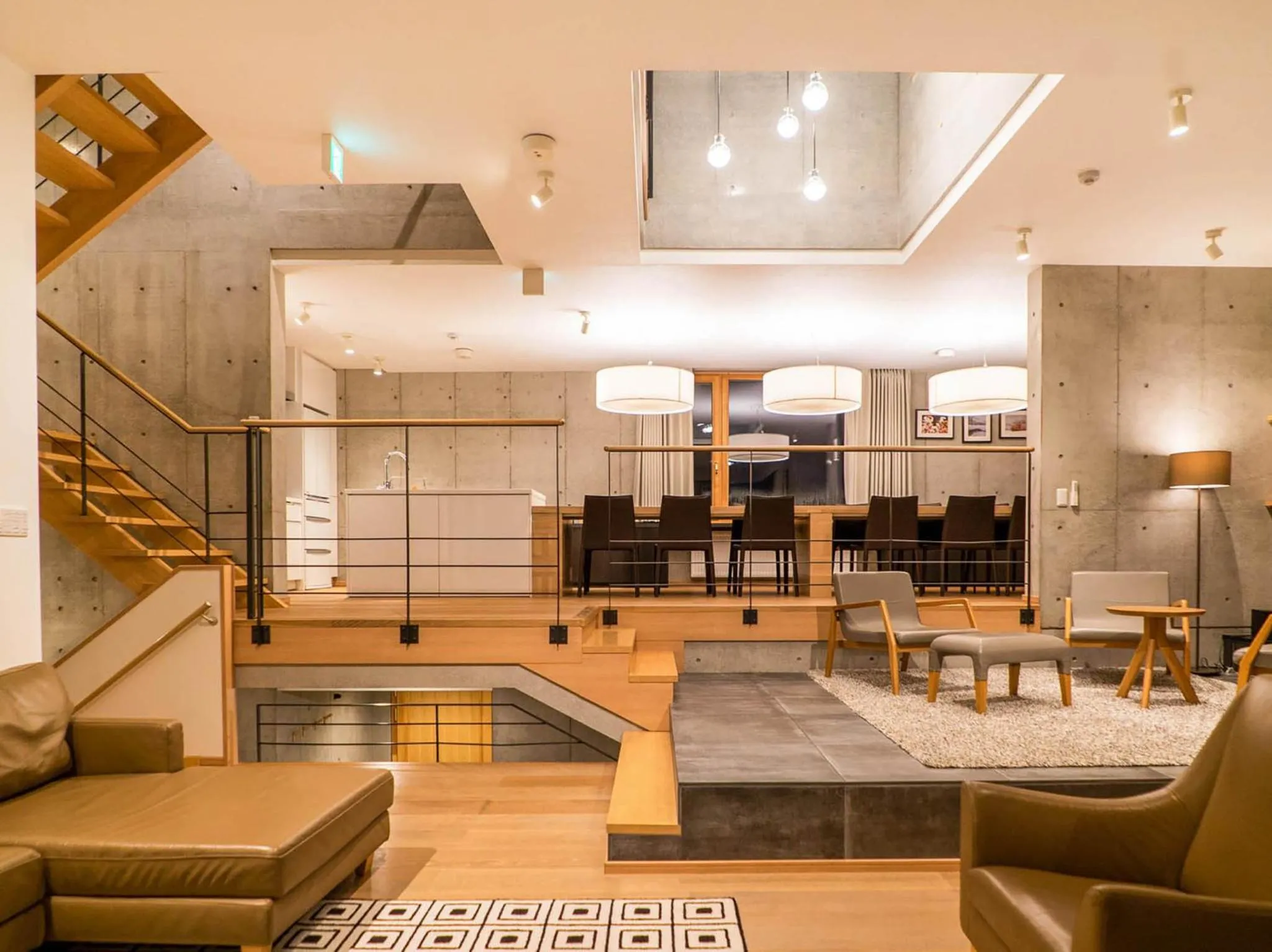 Living room in Mizunara Chalet