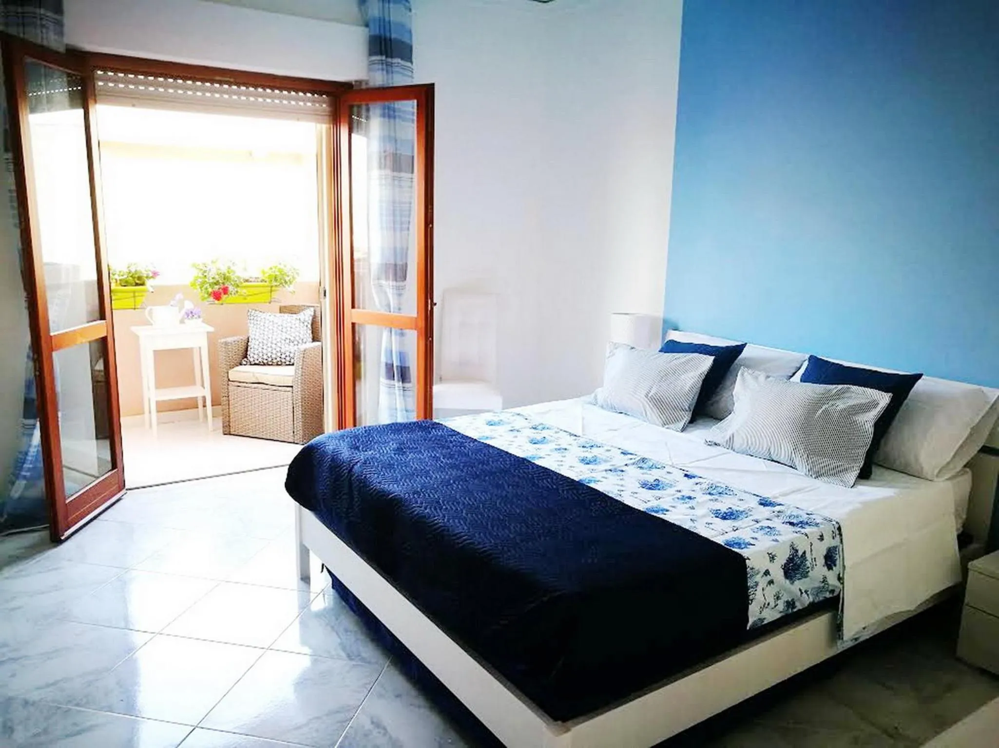 Bedroom, Bed in Acquamarina Apartment with Terrace
