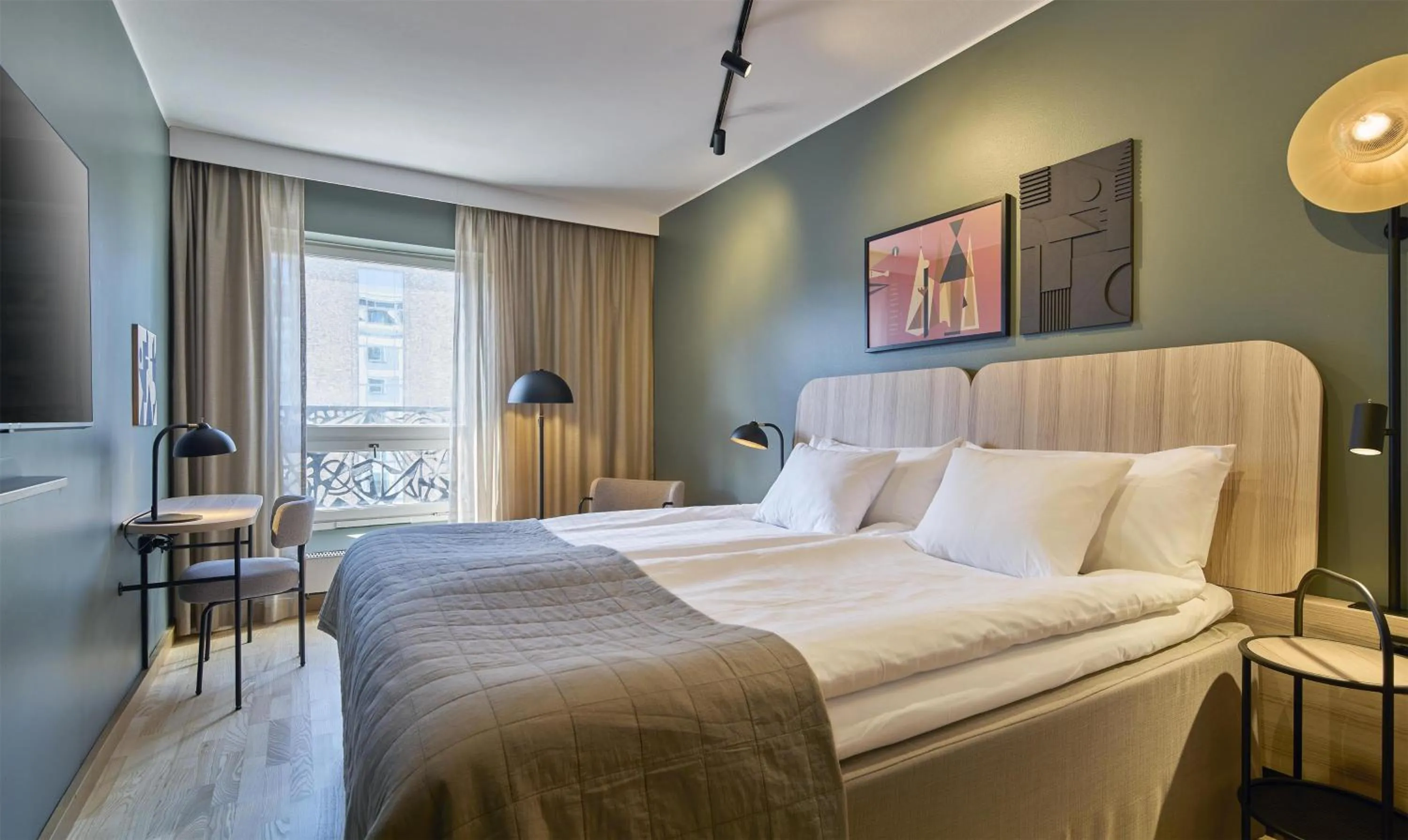 Bedroom, Bed in Scandic Malmen