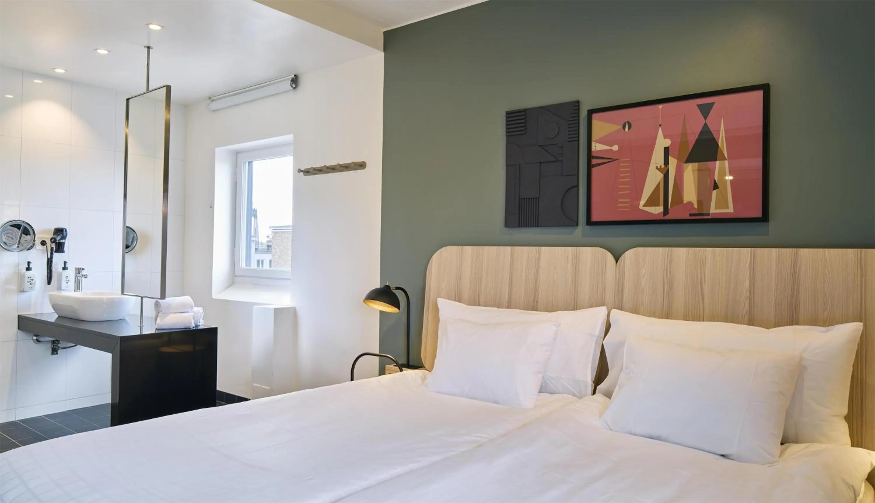 Bedroom, Bed in Scandic Malmen