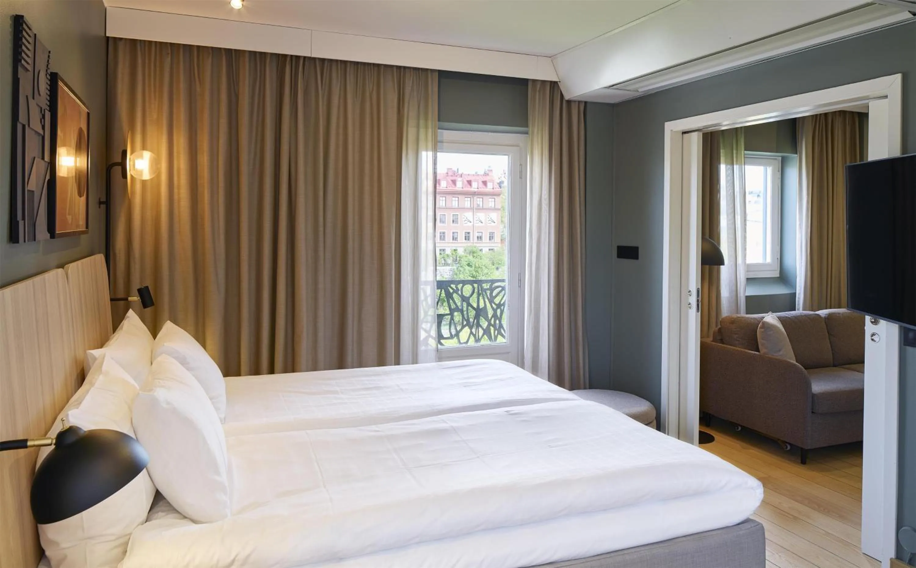 Bedroom, Bed in Scandic Malmen