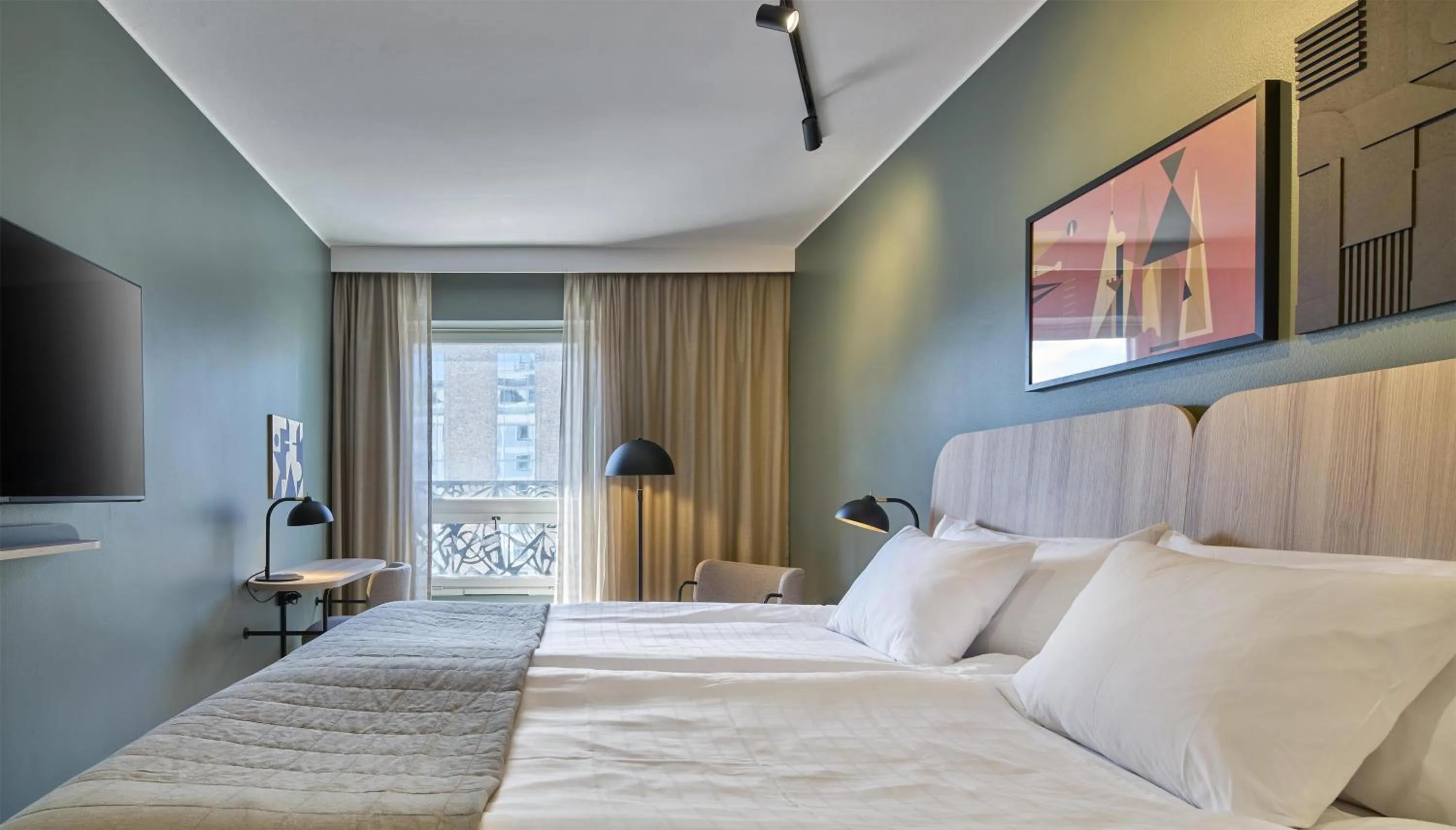 Bedroom, Bed in Scandic Malmen