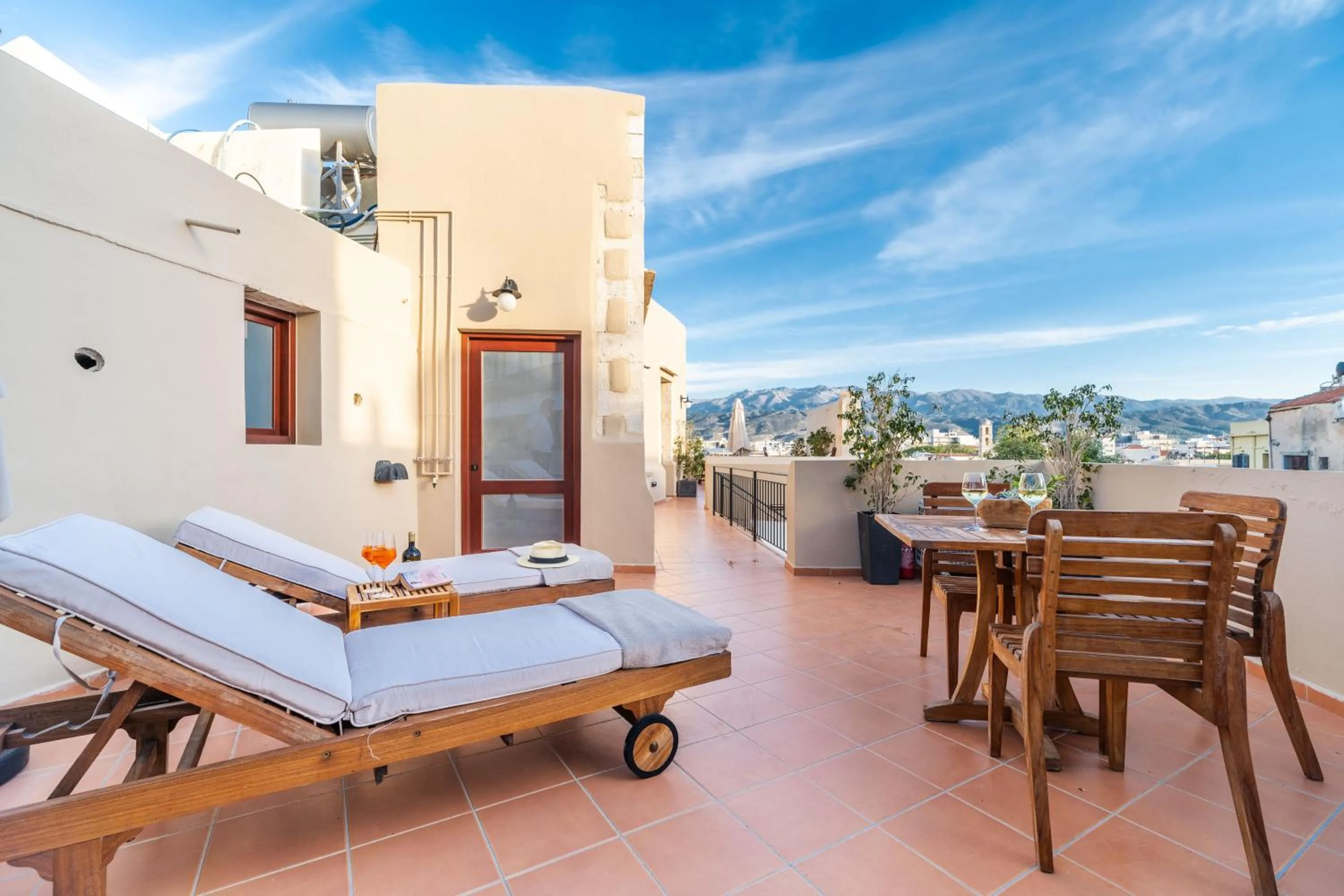 Patio in Lithinon Luxury Suites with Free Parking