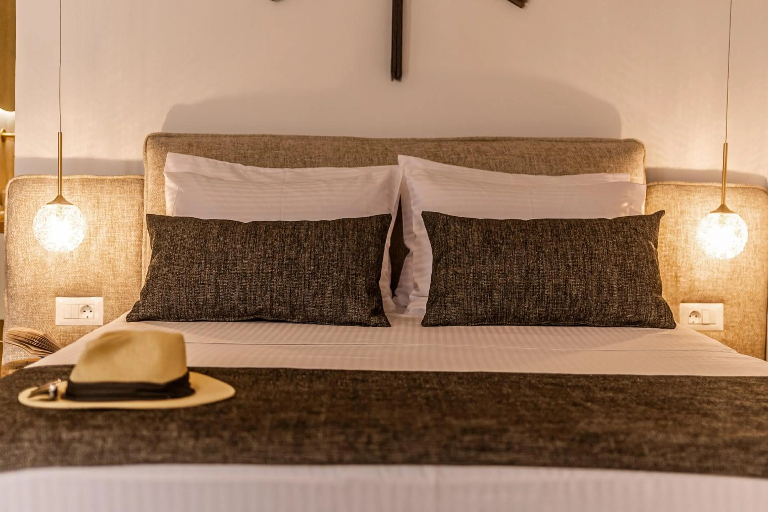 Bed in Lithinon Luxury Suites with Free Parking