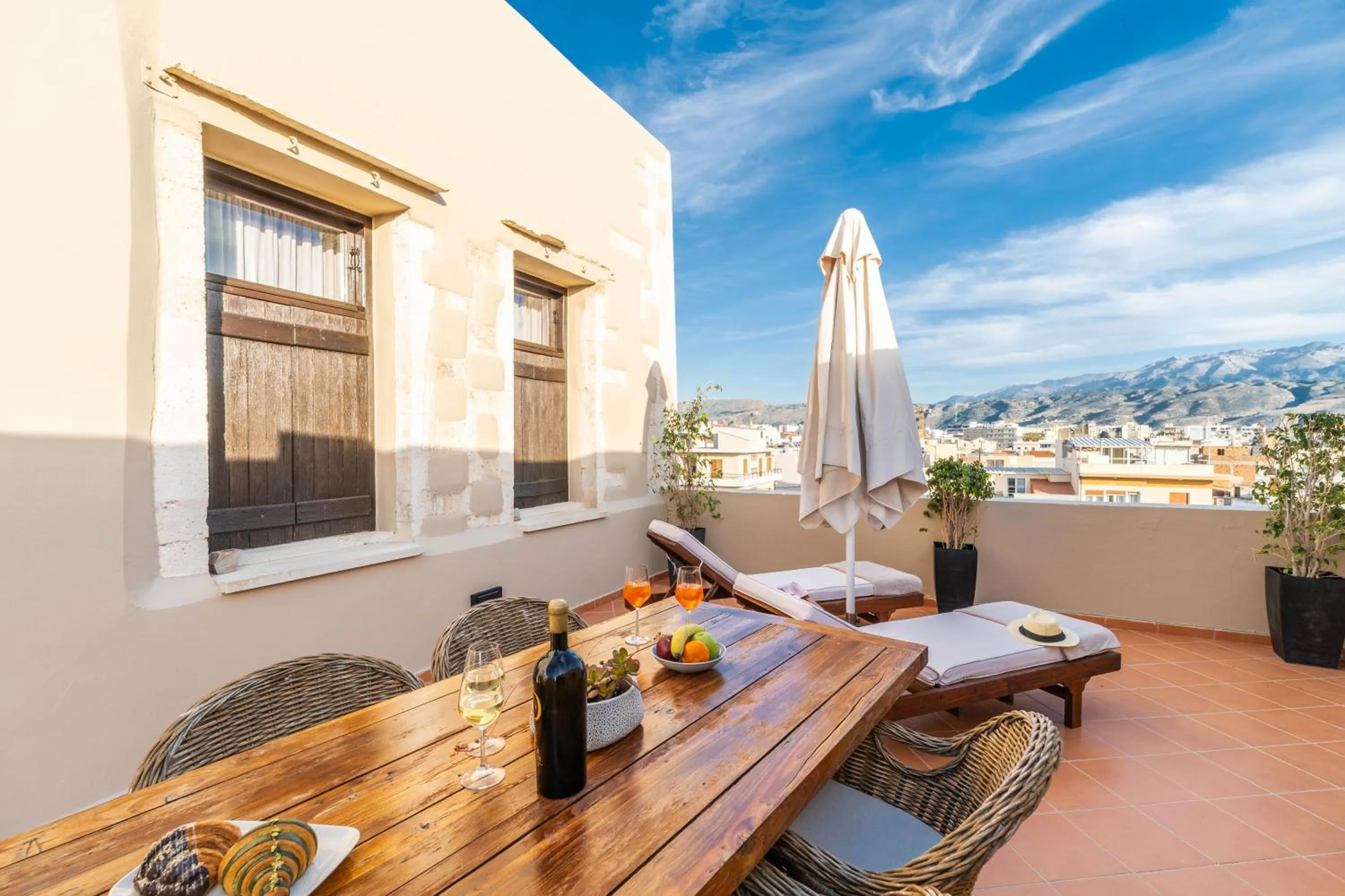 Patio in Lithinon Luxury Suites with Free Parking