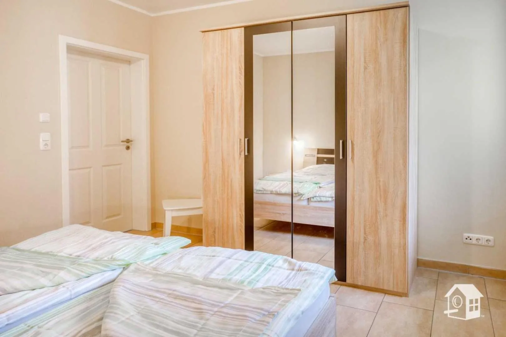 Bed in Appartement Sundevit