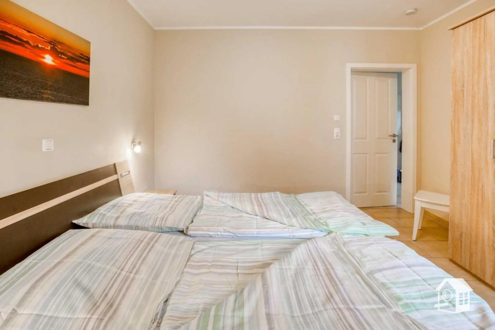 Bed in Appartement Sundevit