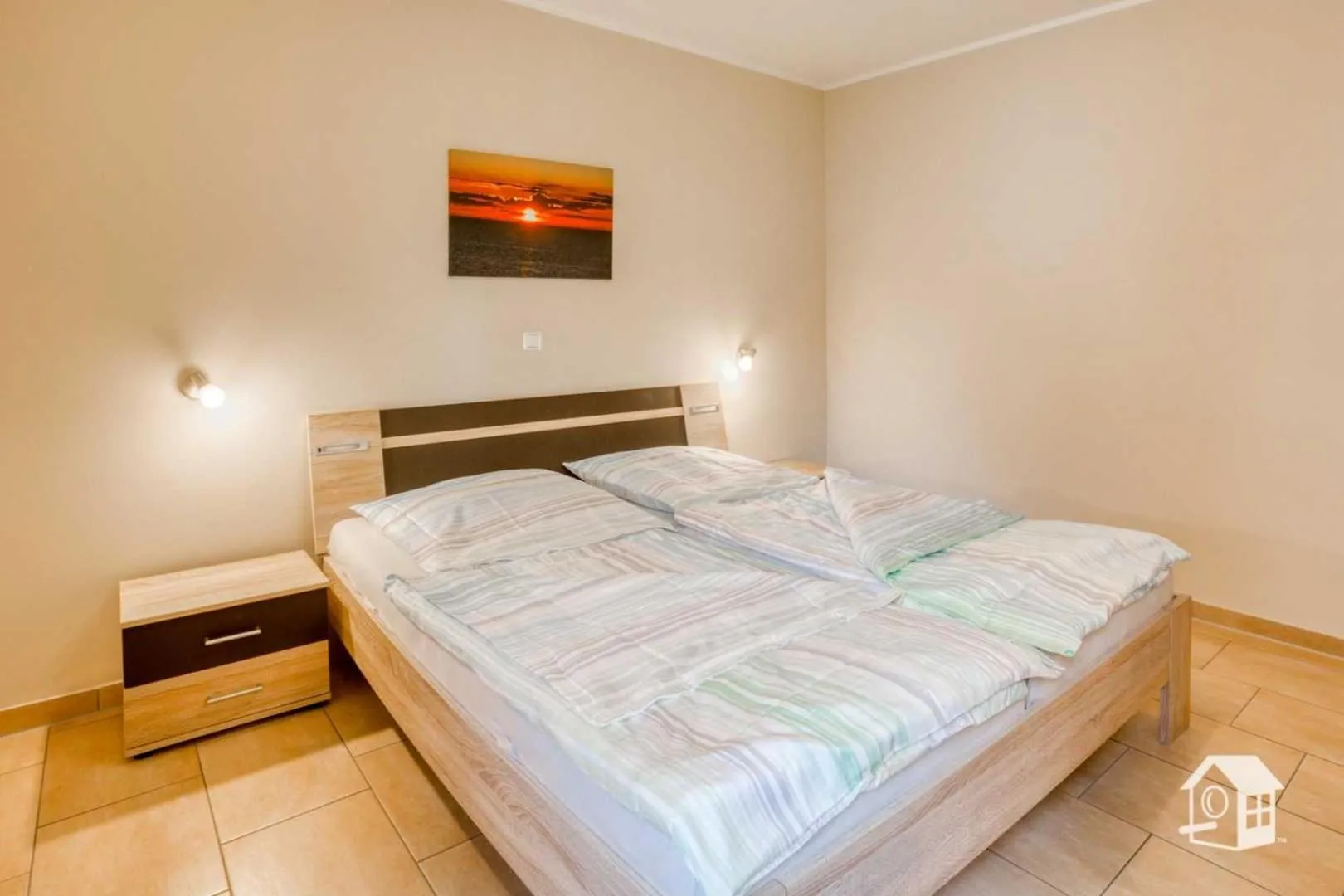 Bed in Appartement Sundevit