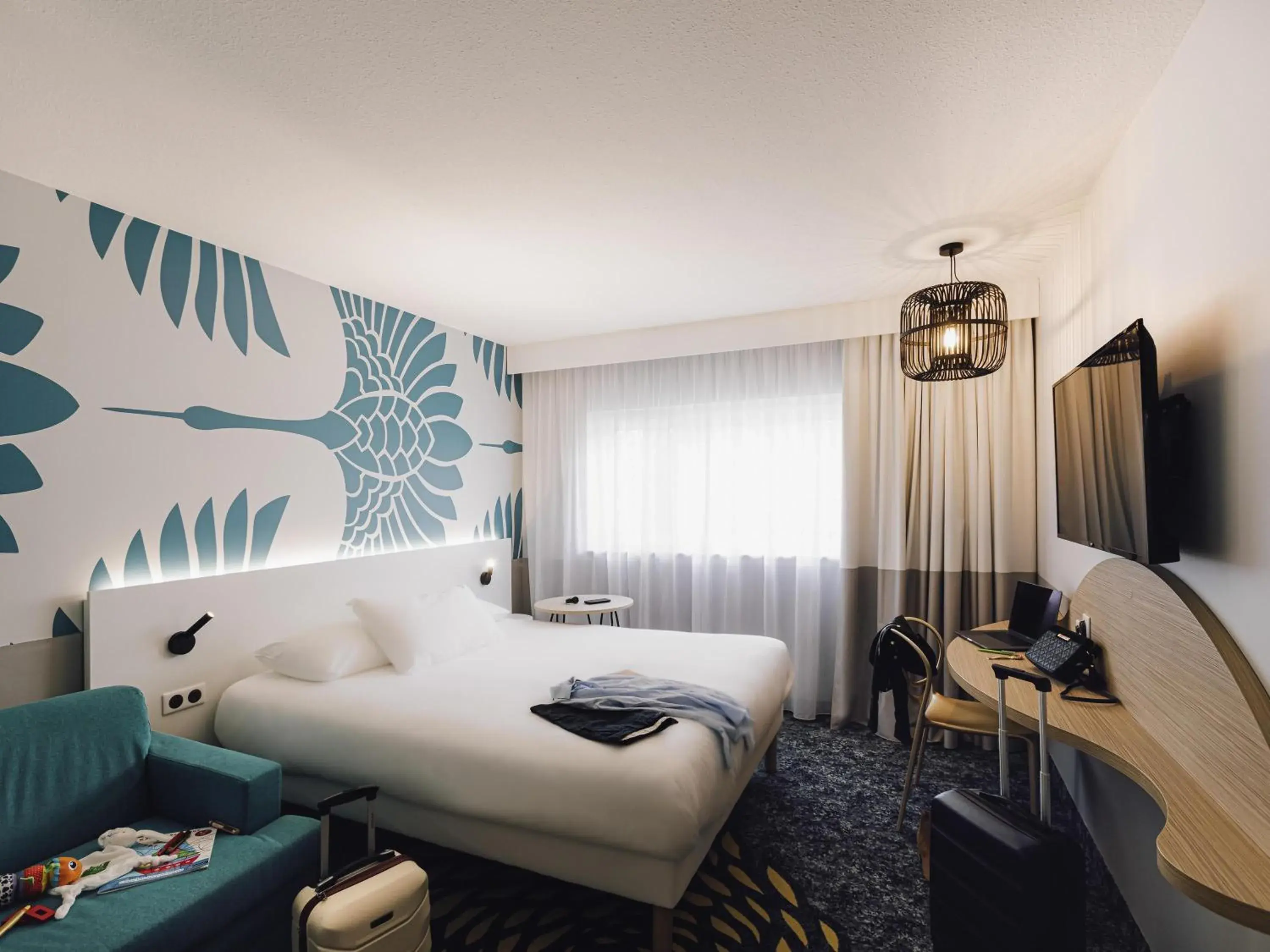 Bedroom, Bed in ibis Styles Nancy Laxou Bedroom, Bed in ibis Styles Nancy Laxou