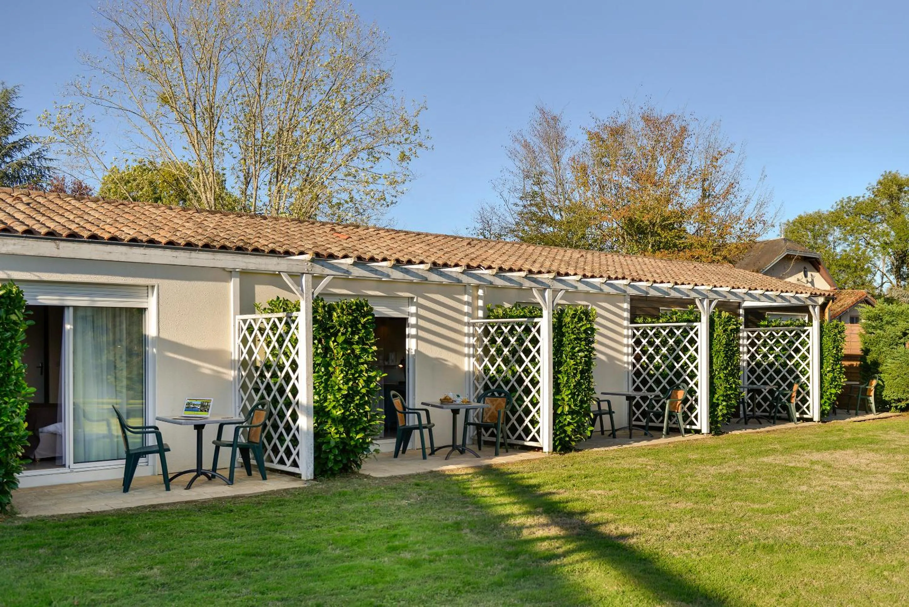 Balcony/Terrace in Logis Hôtel Val de Vienne