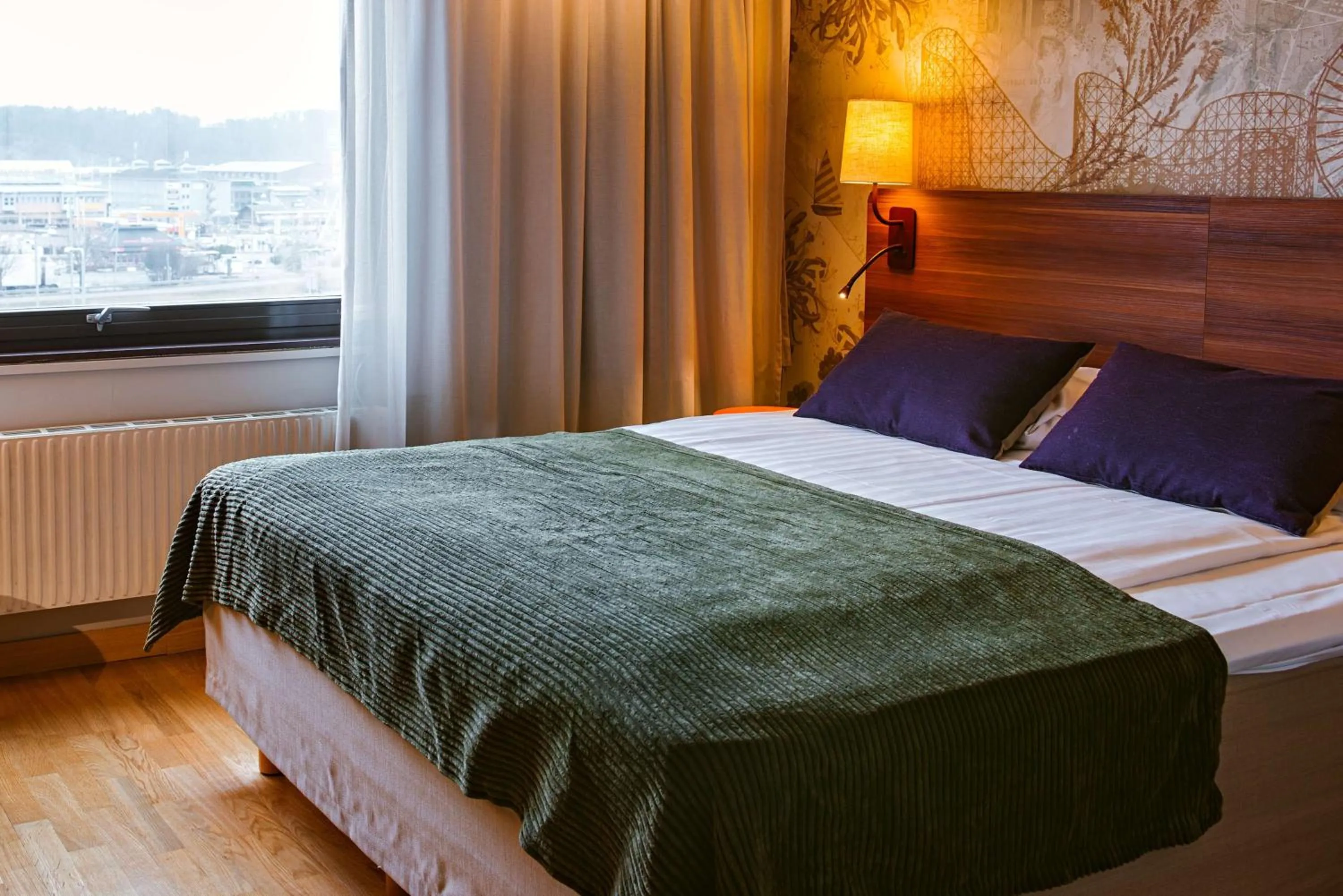 Bedroom, Bed in Scandic Backadal