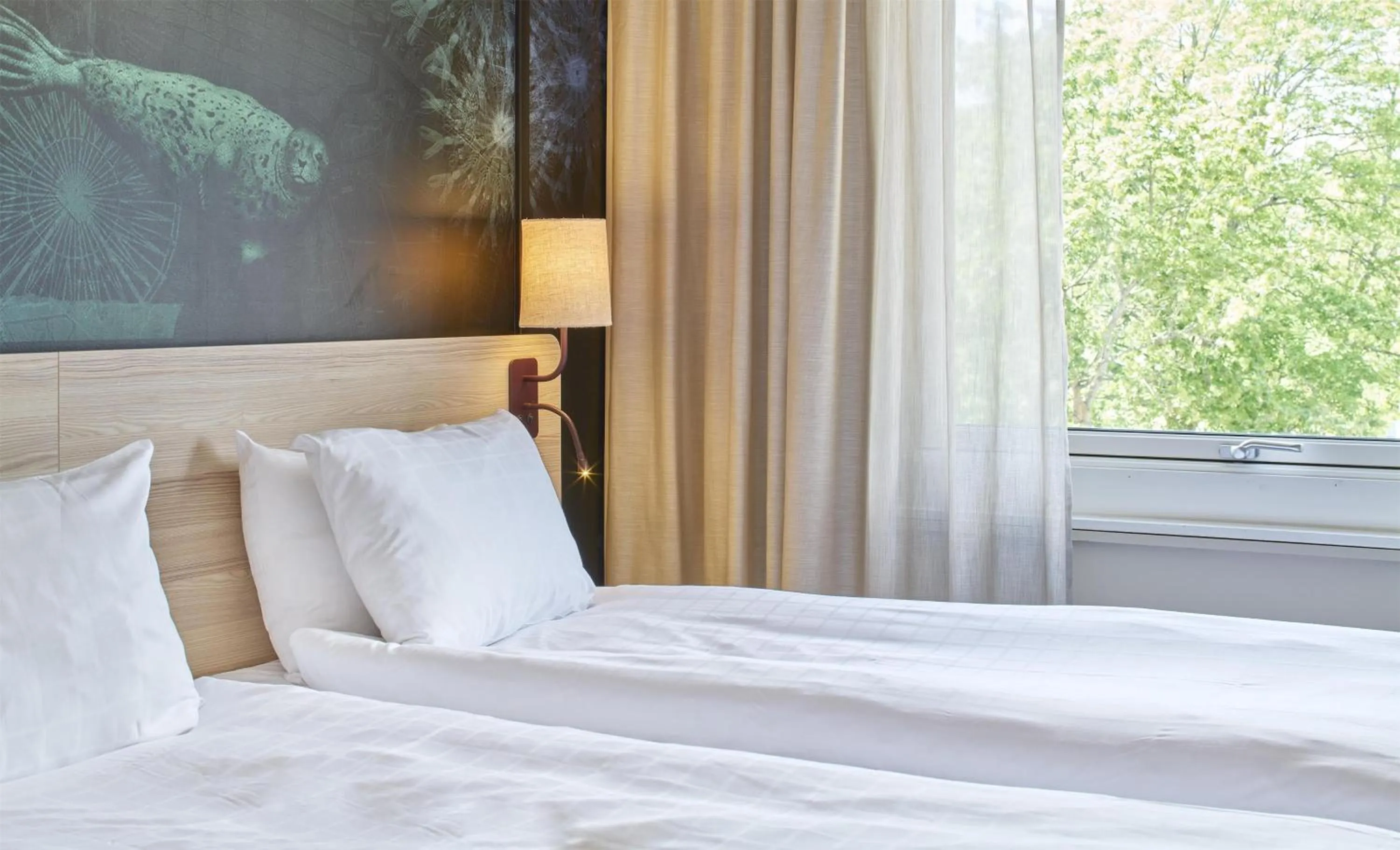 Bedroom, Bed in Scandic Backadal