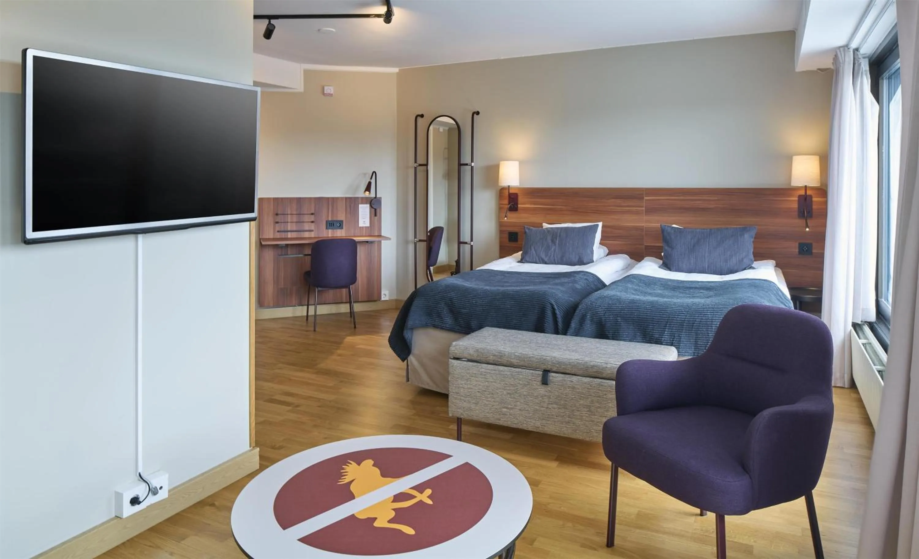 Bedroom, Bed in Scandic Backadal