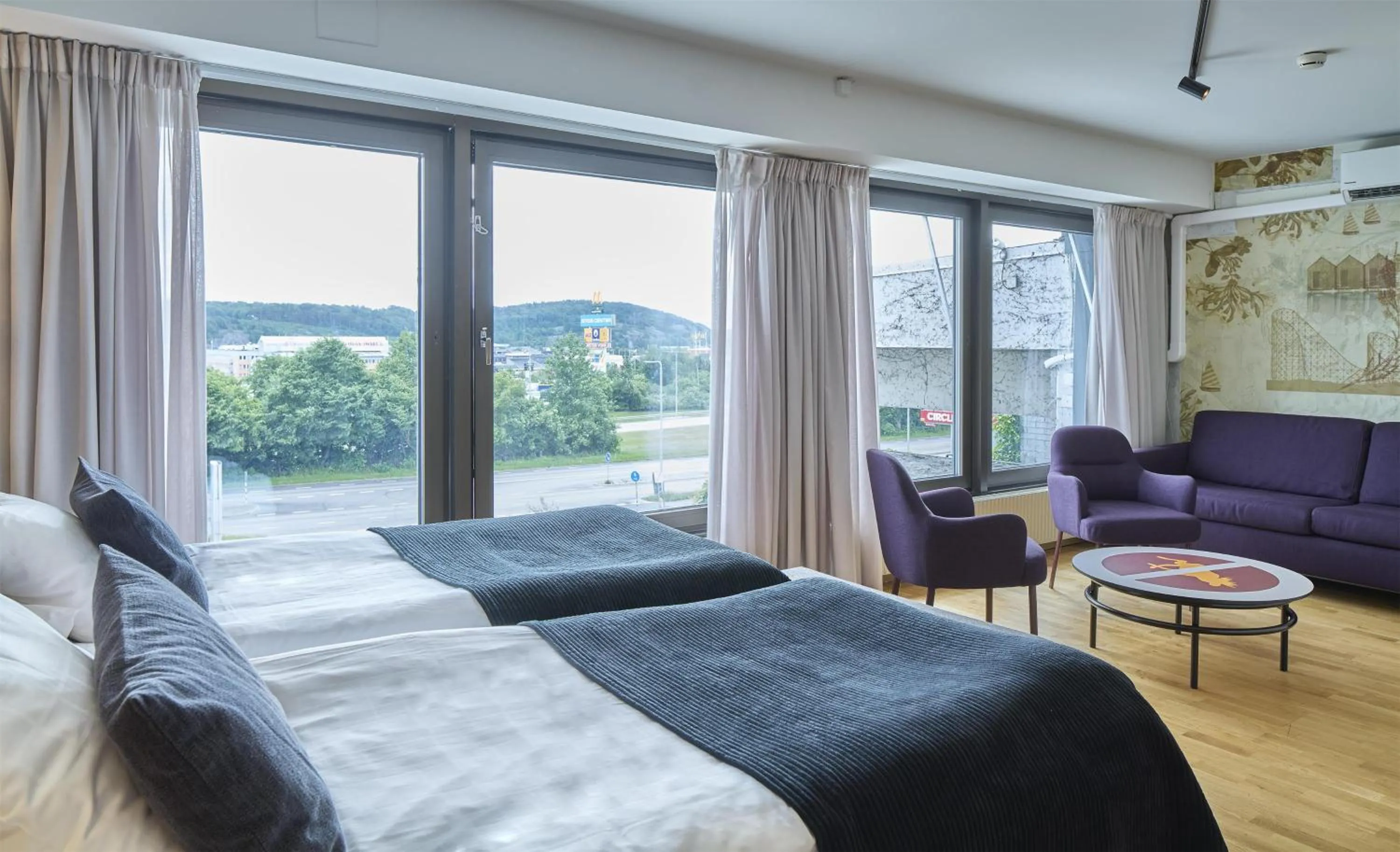 Bedroom, Bed in Scandic Backadal