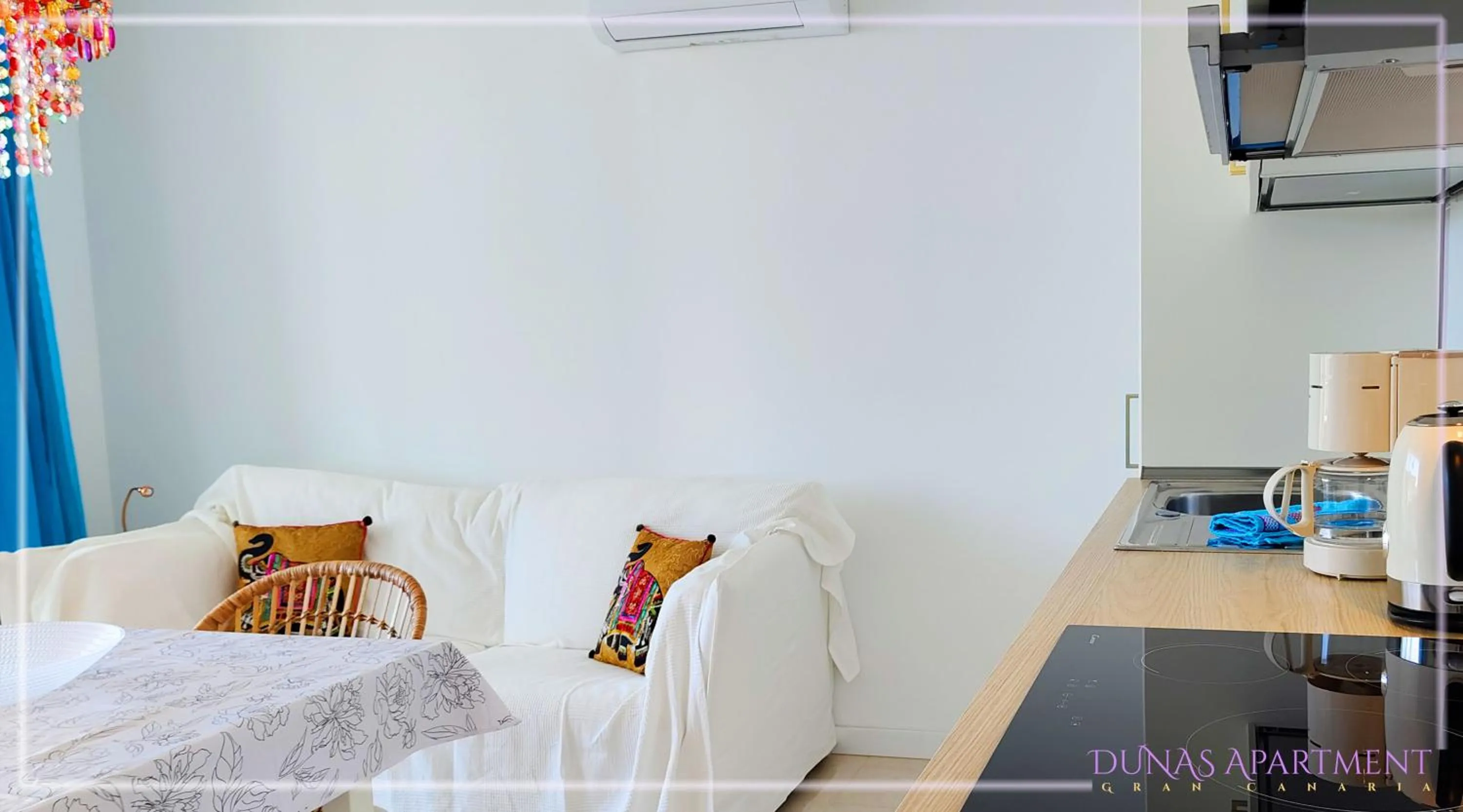 kitchen, Bed in Dunas Apartment Gran Canaria