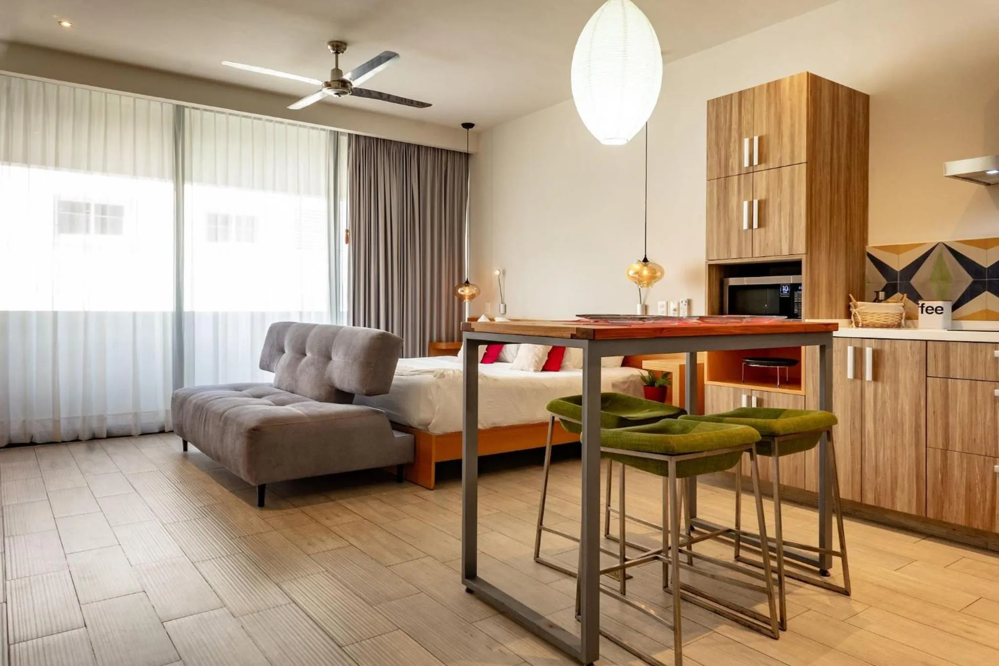 Bed in Opal Suites Apartments