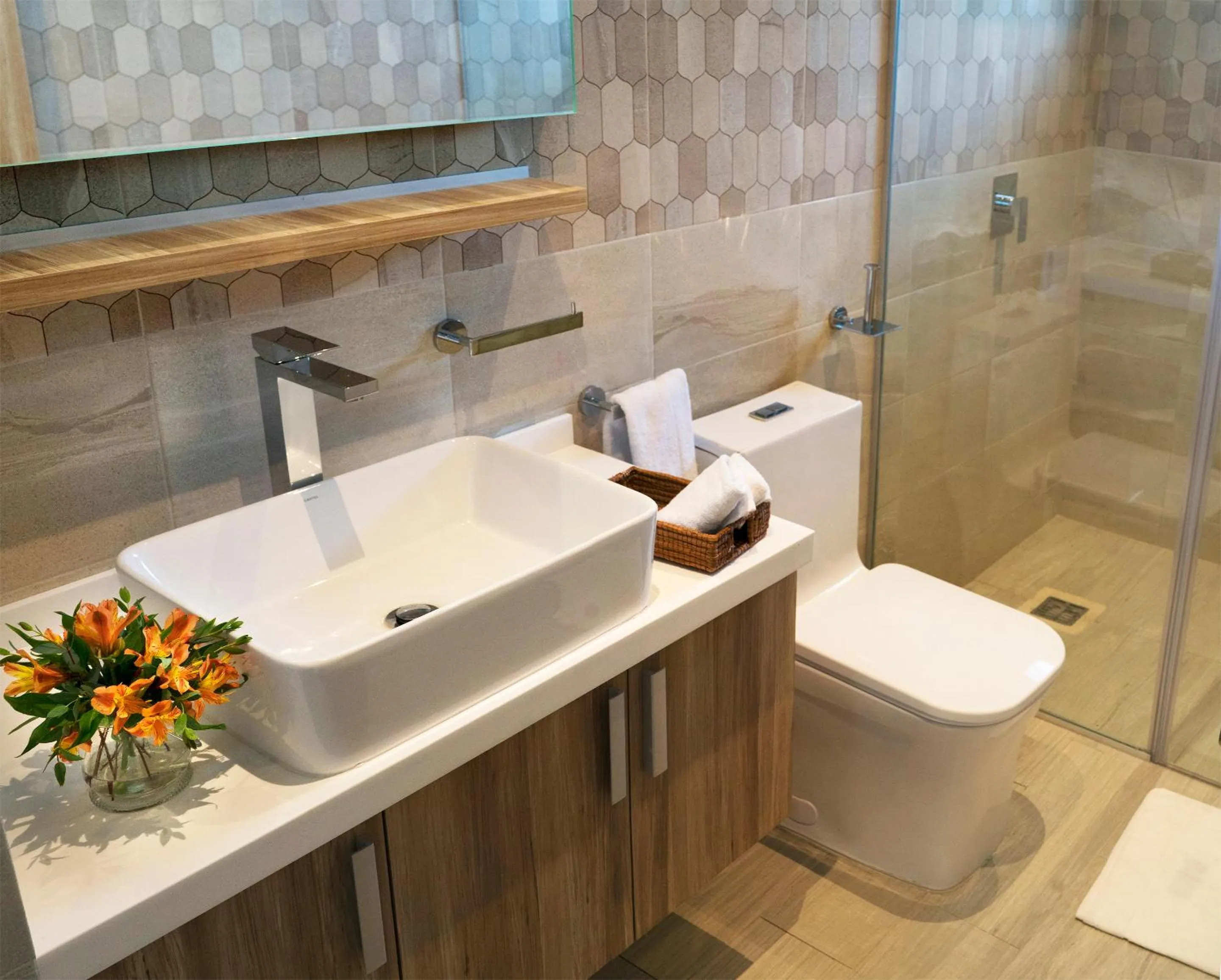 Shower in Opal Suites Apartments