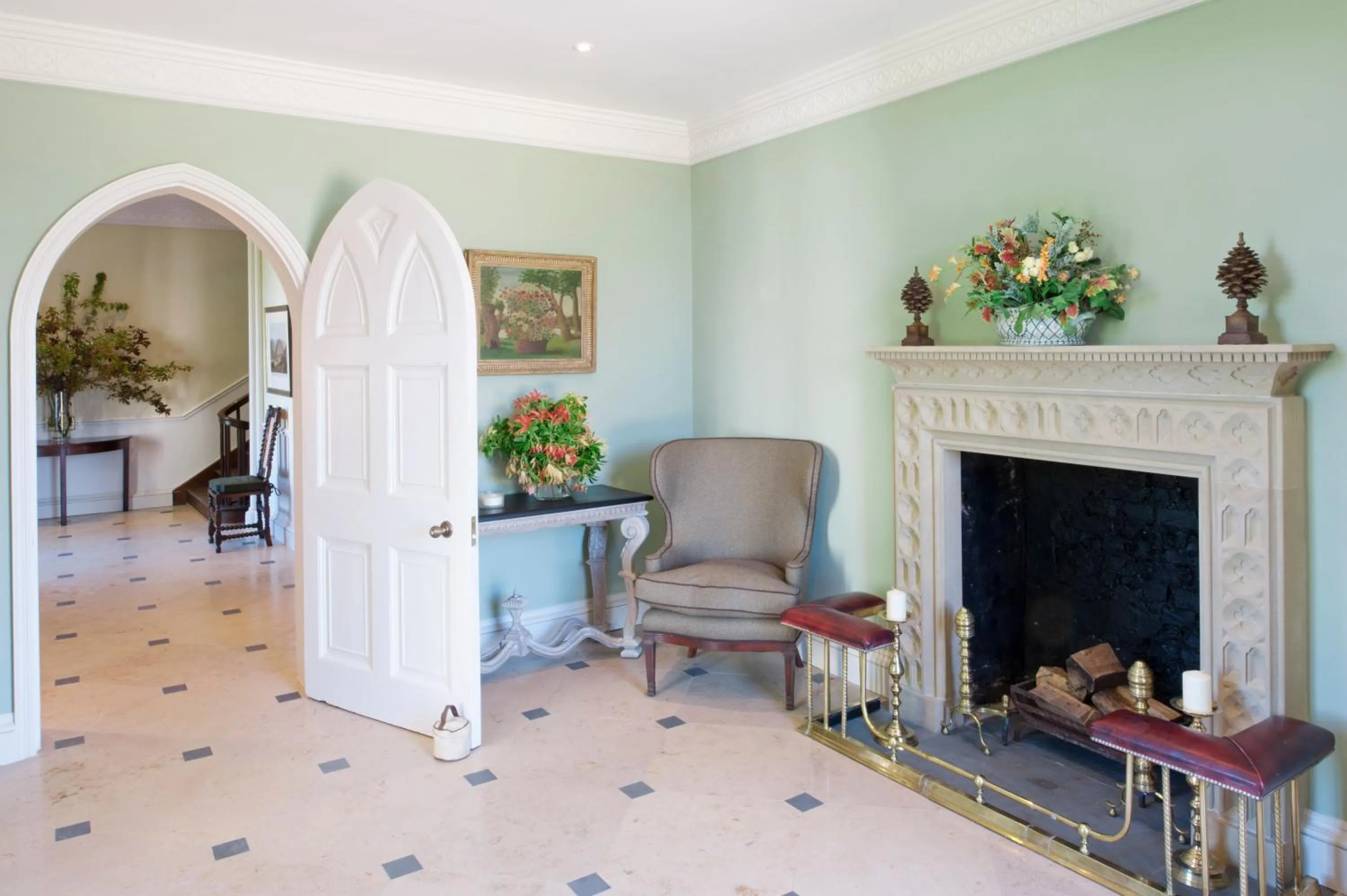 Facade/entrance in The North Wing - Combermere Abbey