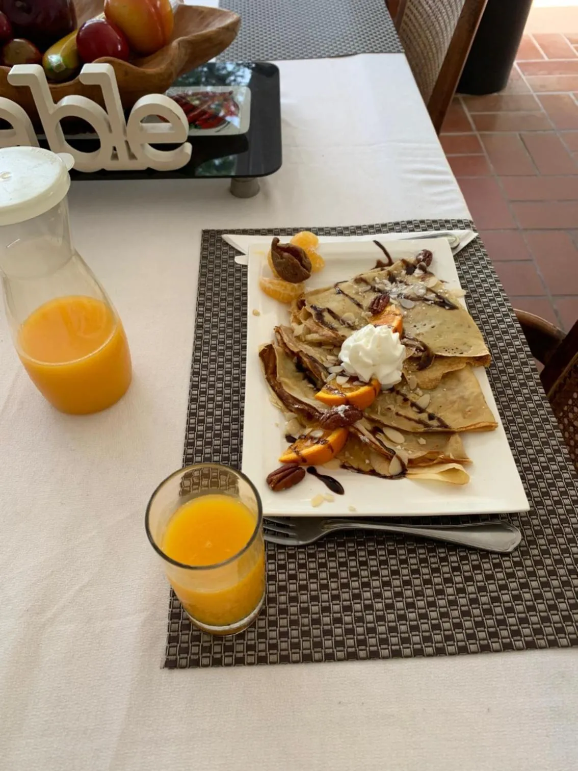Continental breakfast in B&B EL Litoral
