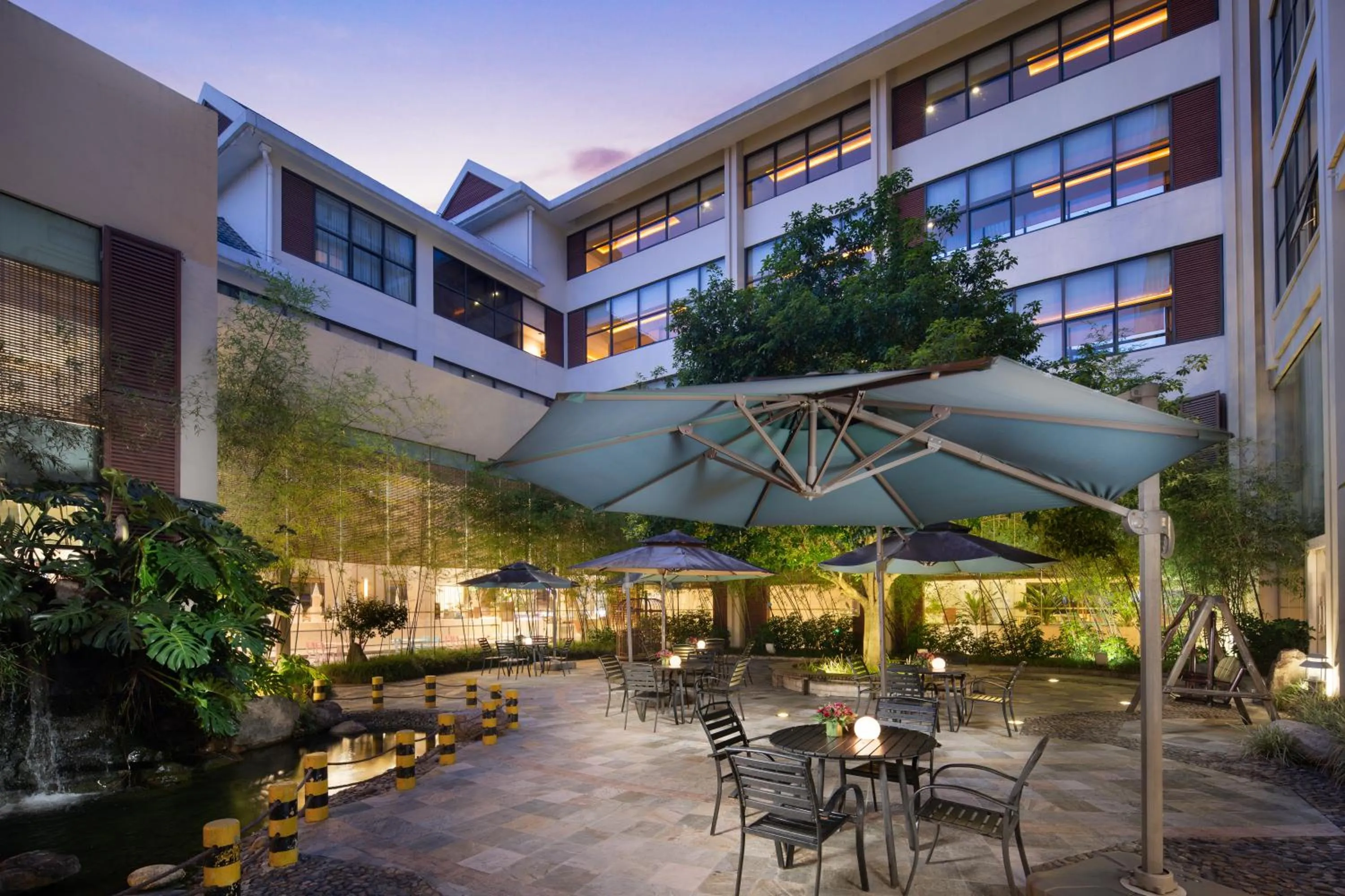Inner courtyard view in C&D Resort,Wuyi Mountain
