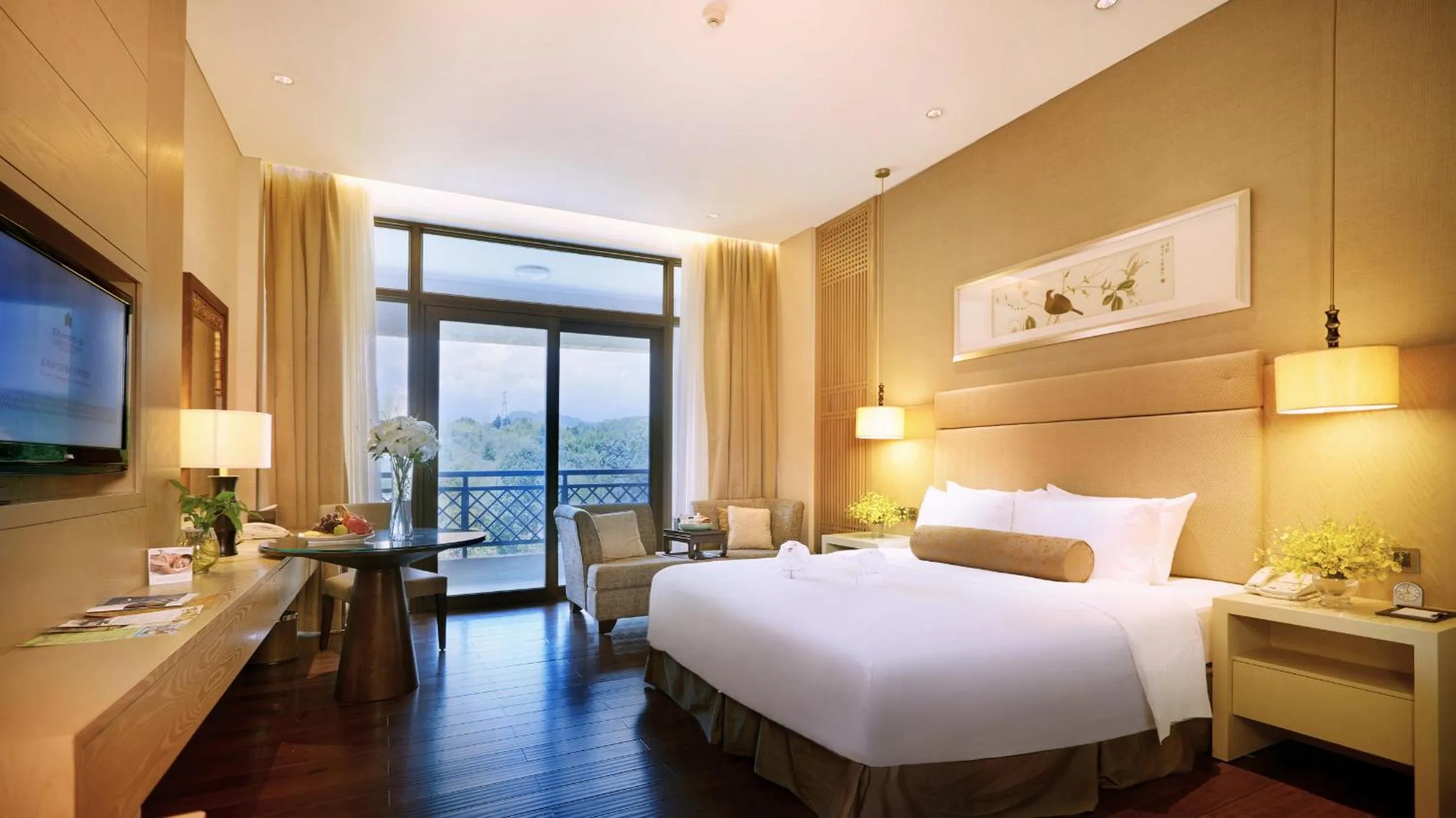 Bedroom, Bed in Dahongpao Resort