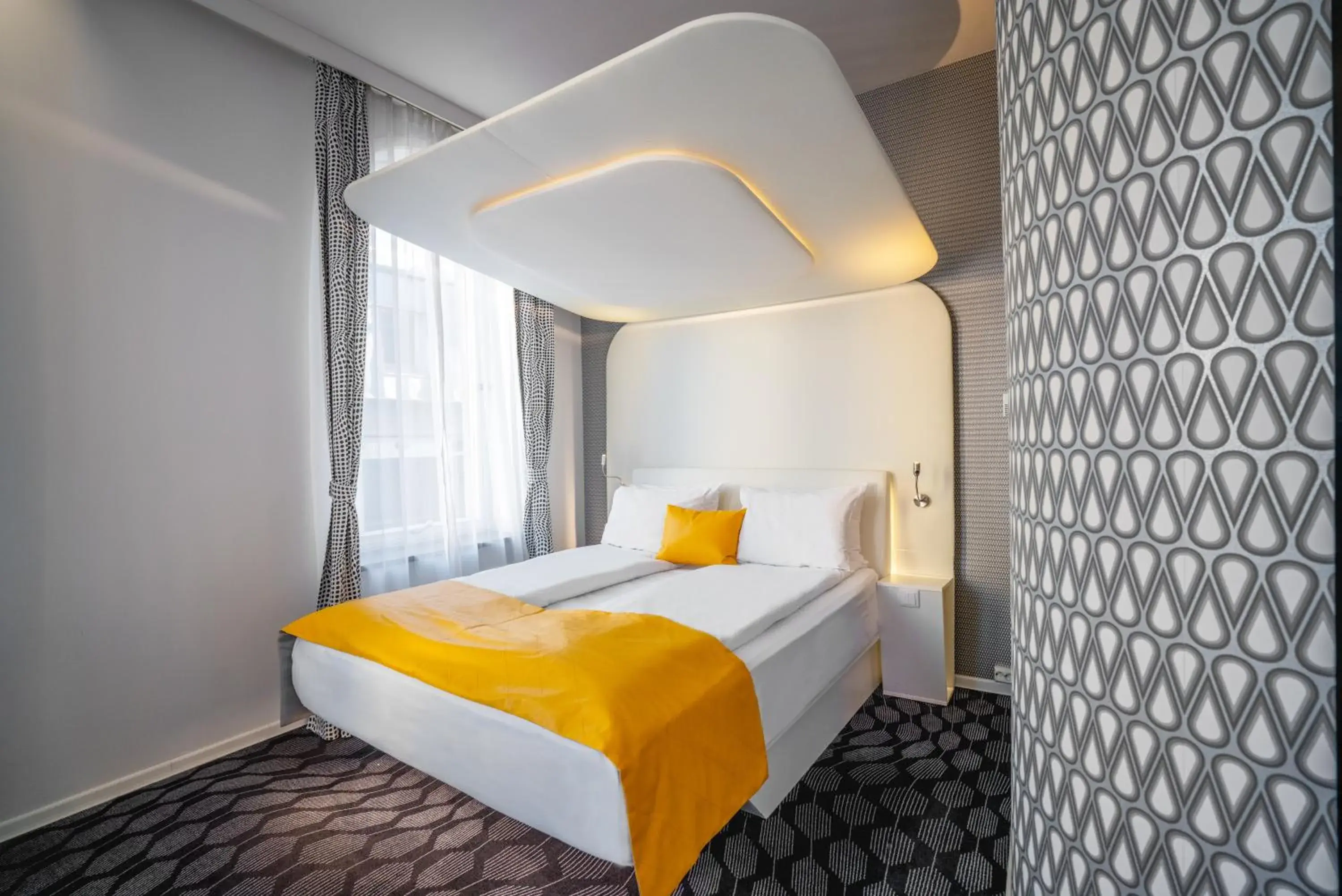 View (from property/room), Bed in Magic Hotel Bergen City Center, a member of Radisson Individuals View (from property/room), Bed in Magic Hotel Bergen City Center, a member of Radisson Individuals