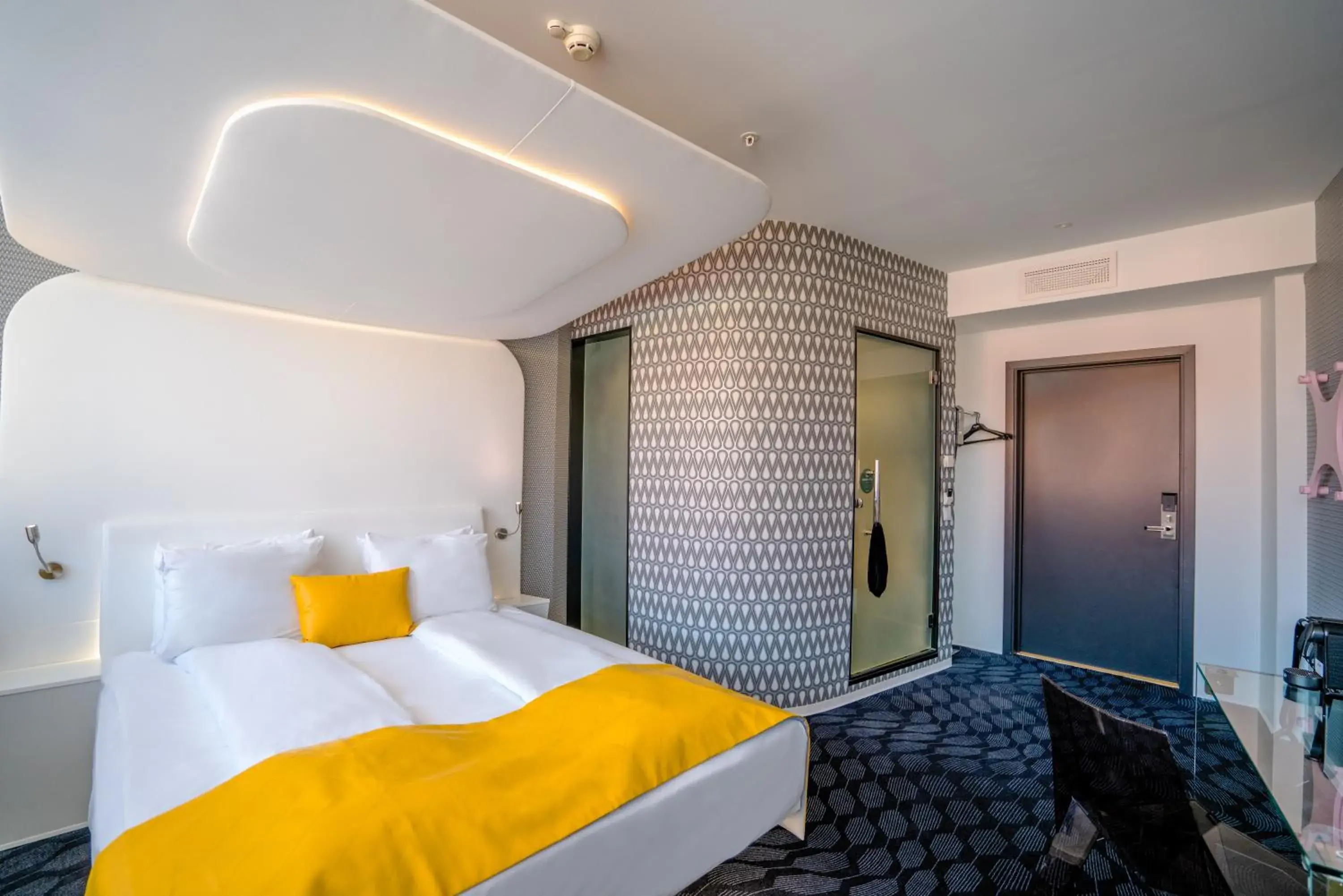 View (from property/room), Bed in Magic Hotel Bergen City Center, a member of Radisson Individuals View (from property/room), Bed in Magic Hotel Bergen City Center, a member of Radisson Individuals