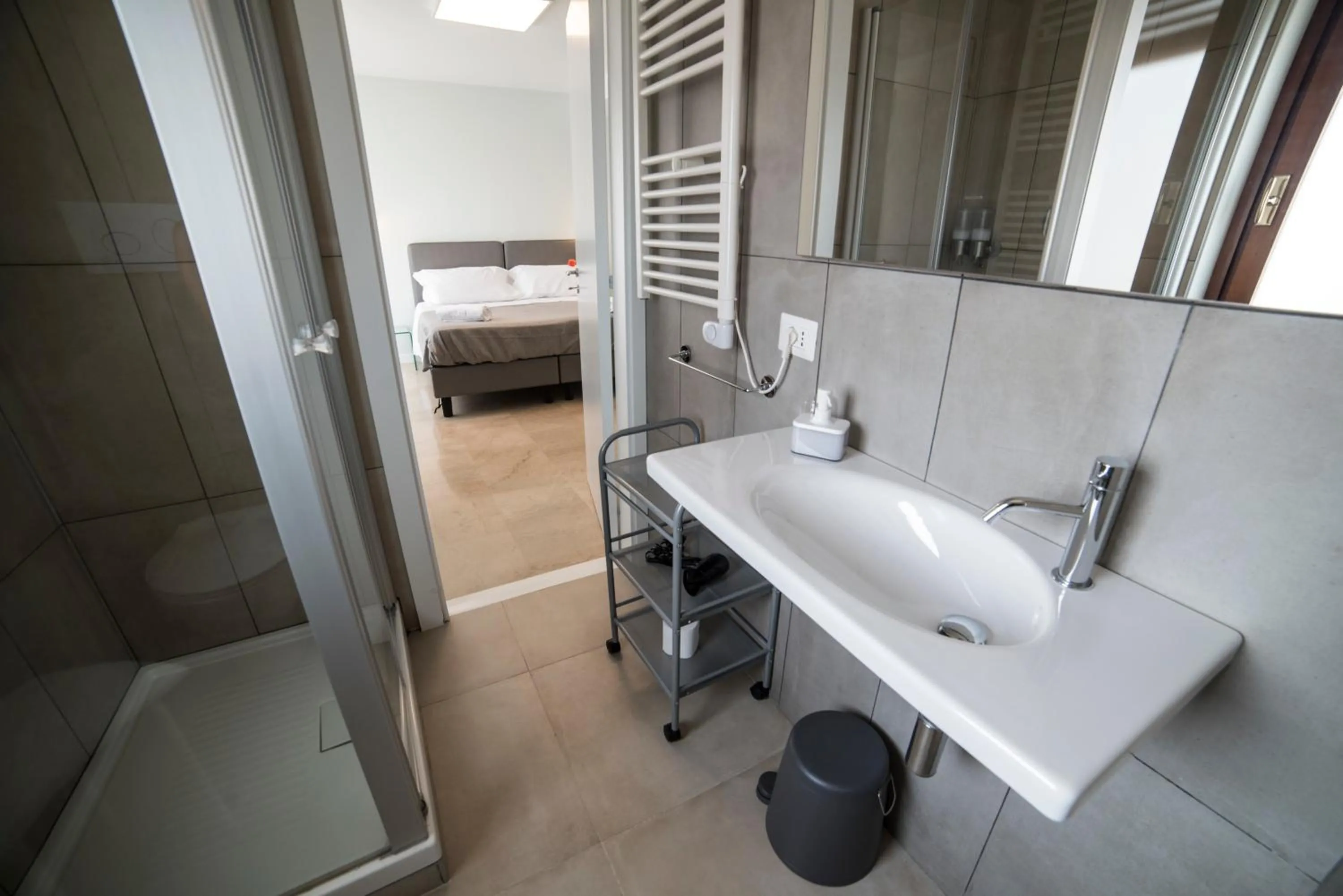 Bathroom, Bed in B&B Attico 33