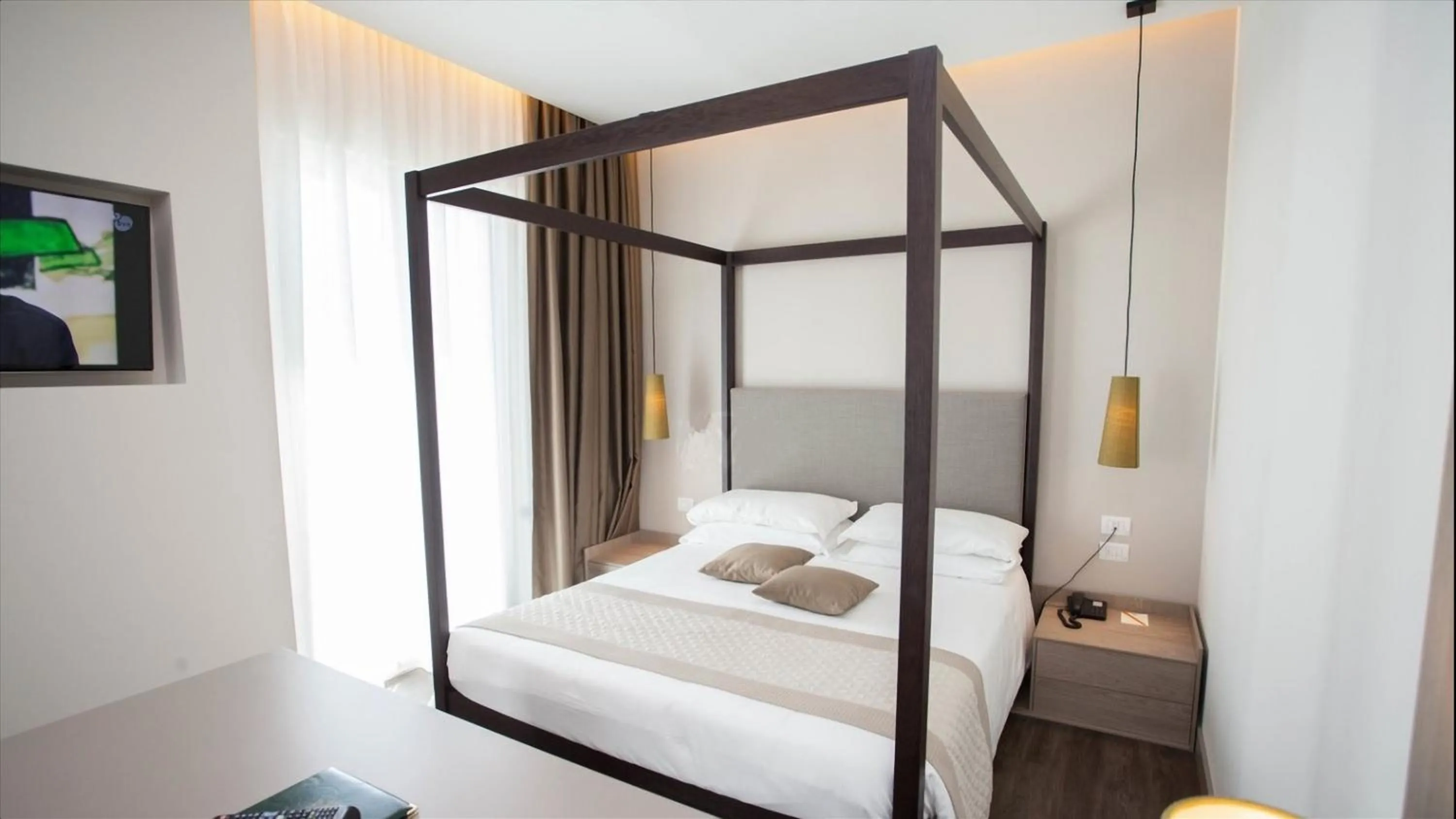 Bed in Hotel Principe Palace