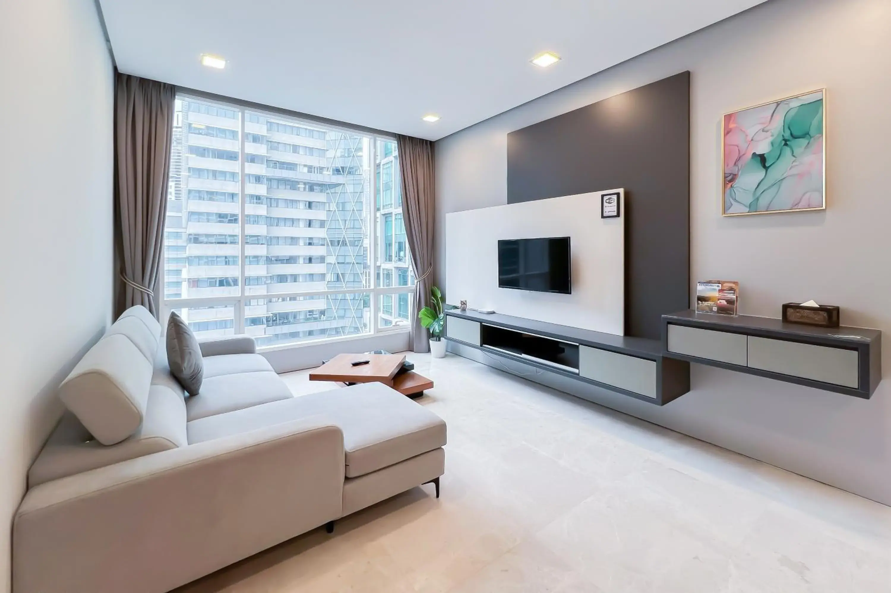 Living room in Soho Suites KLCC by Leala Living room in Soho Suites KLCC by Leala