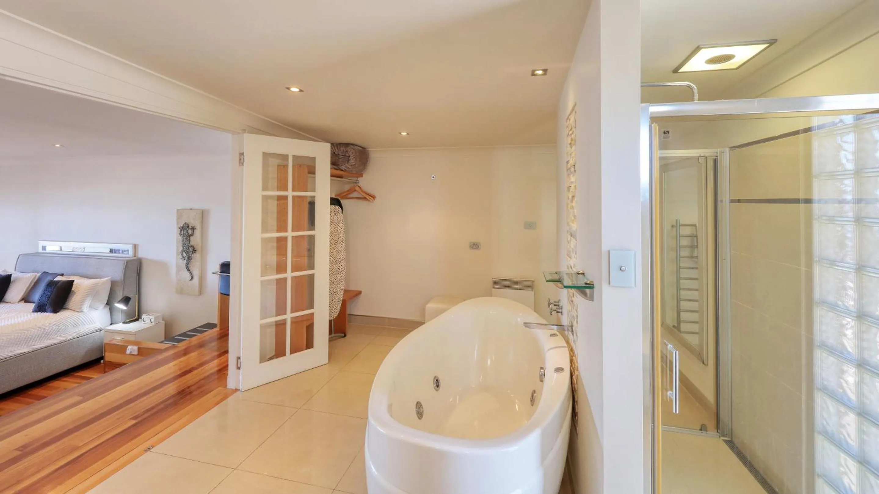 Bathroom, Bed in The Madsen Boutique Hotel