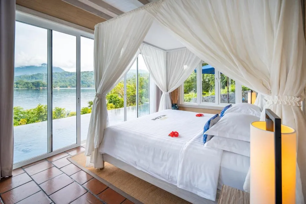 Bed in Lembeh Resort