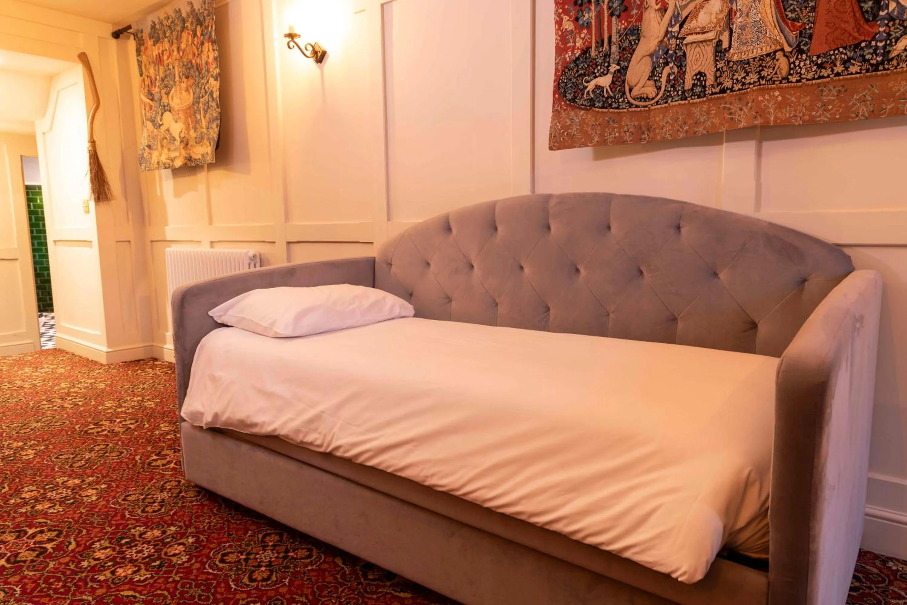 Bed in The Dirty Bottles Hotel