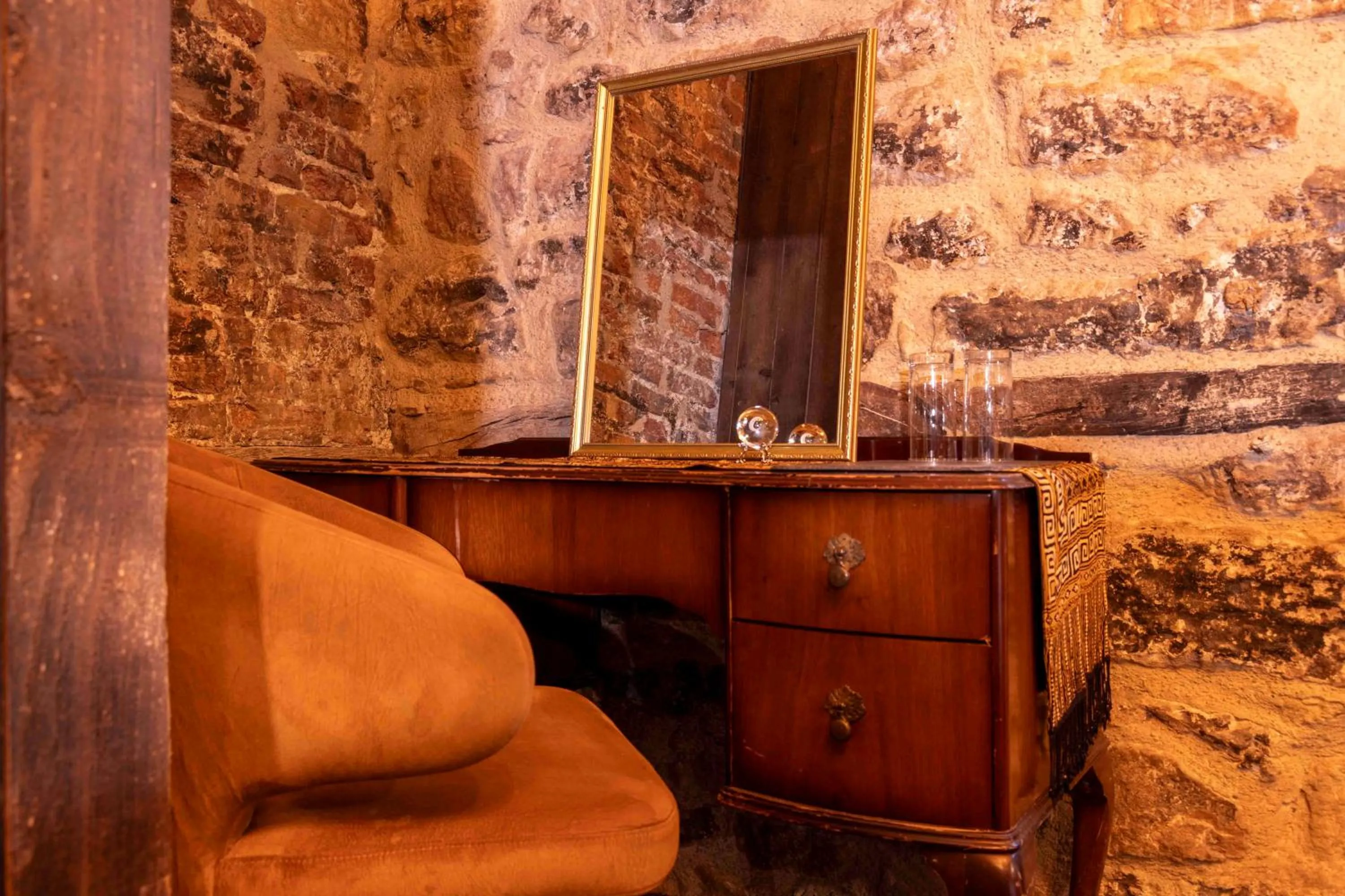 Seating area in The Dirty Bottles Hotel