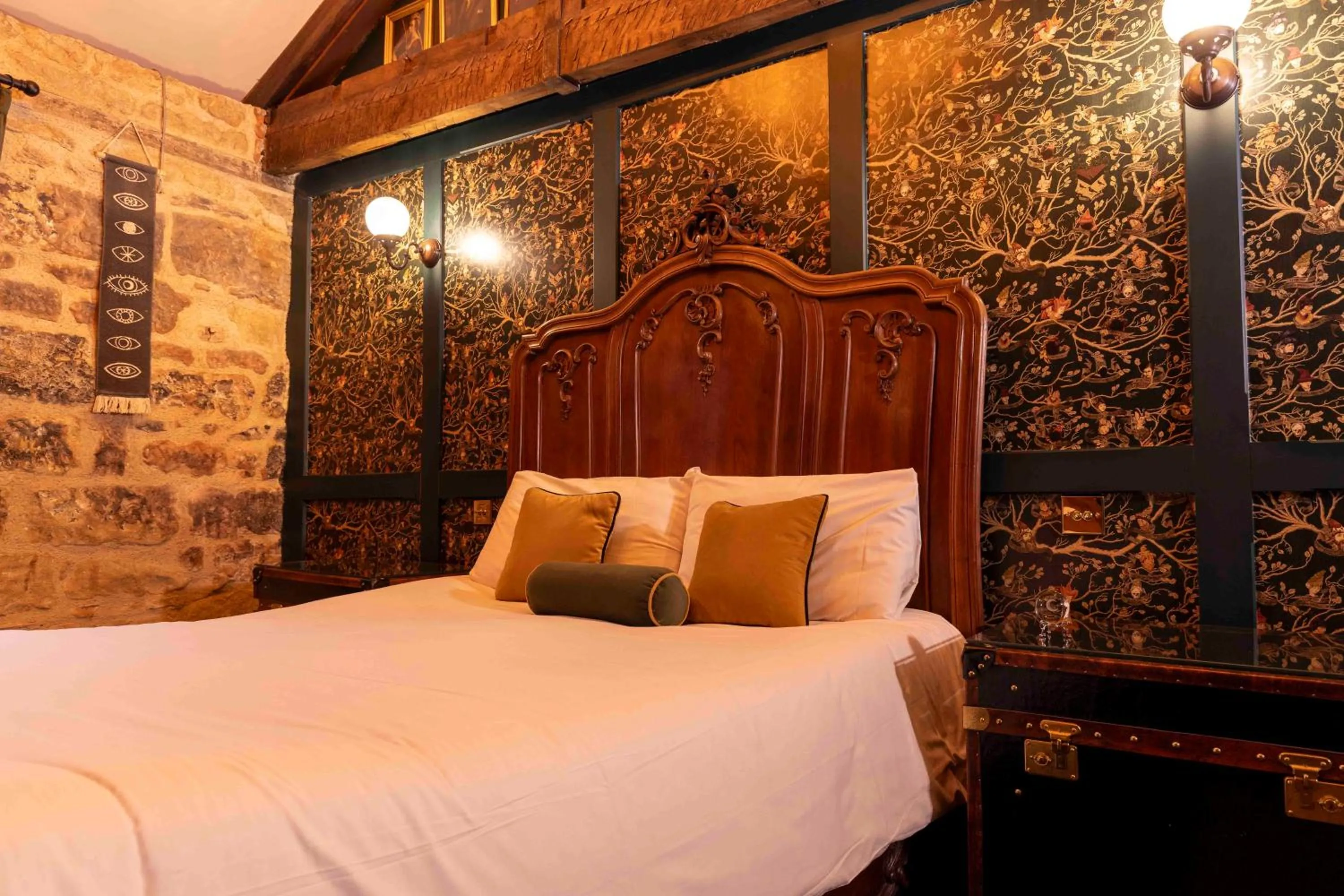 Bed in The Dirty Bottles Hotel