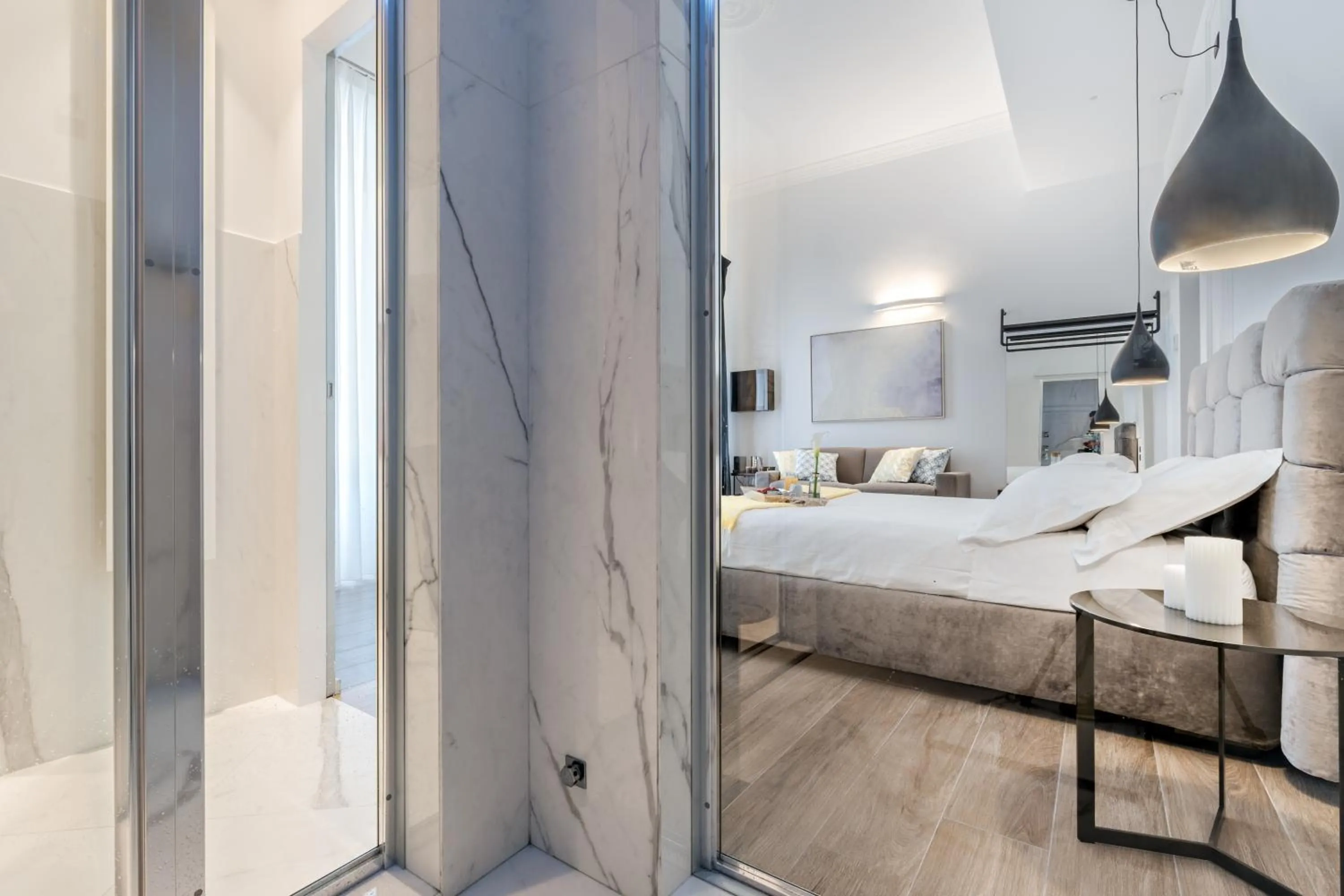 Sauna, Bed in La Spezia by The First - Luxury Rooms & Suites
