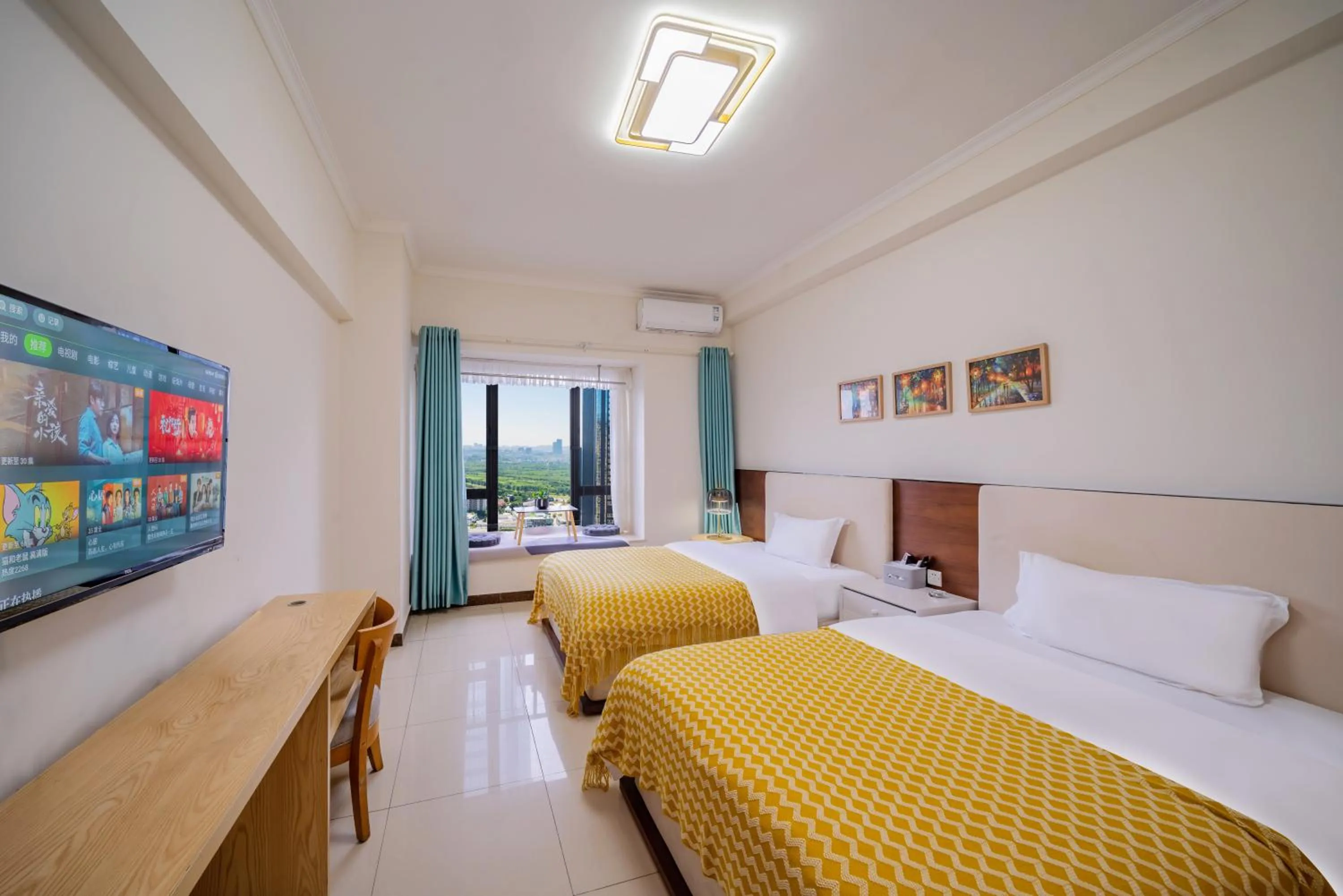 Bed in Pazhou Angda International Aparthotel Canton Fair Branch