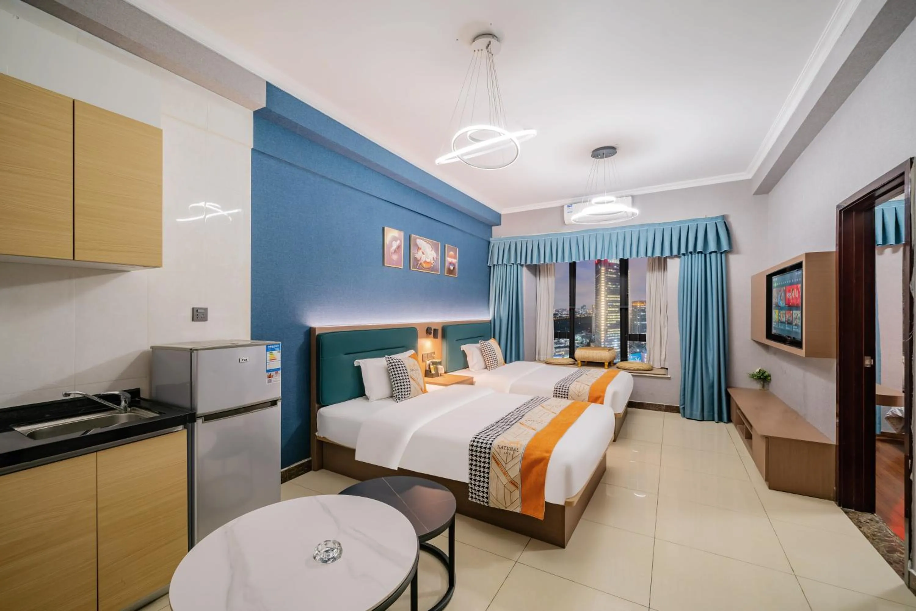 Bed in Pazhou Angda International Aparthotel Canton Fair Branch