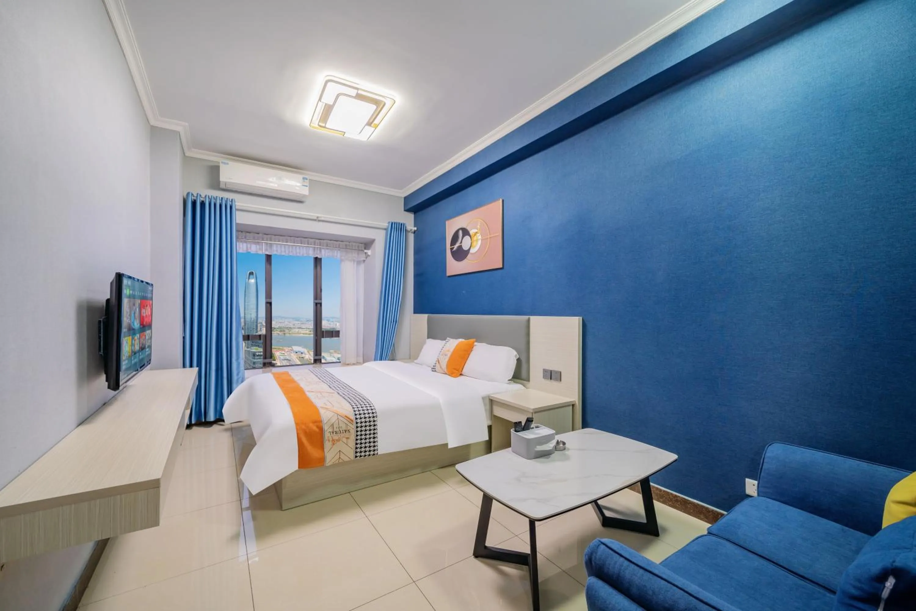 Bed in Pazhou Angda International Aparthotel Canton Fair Branch