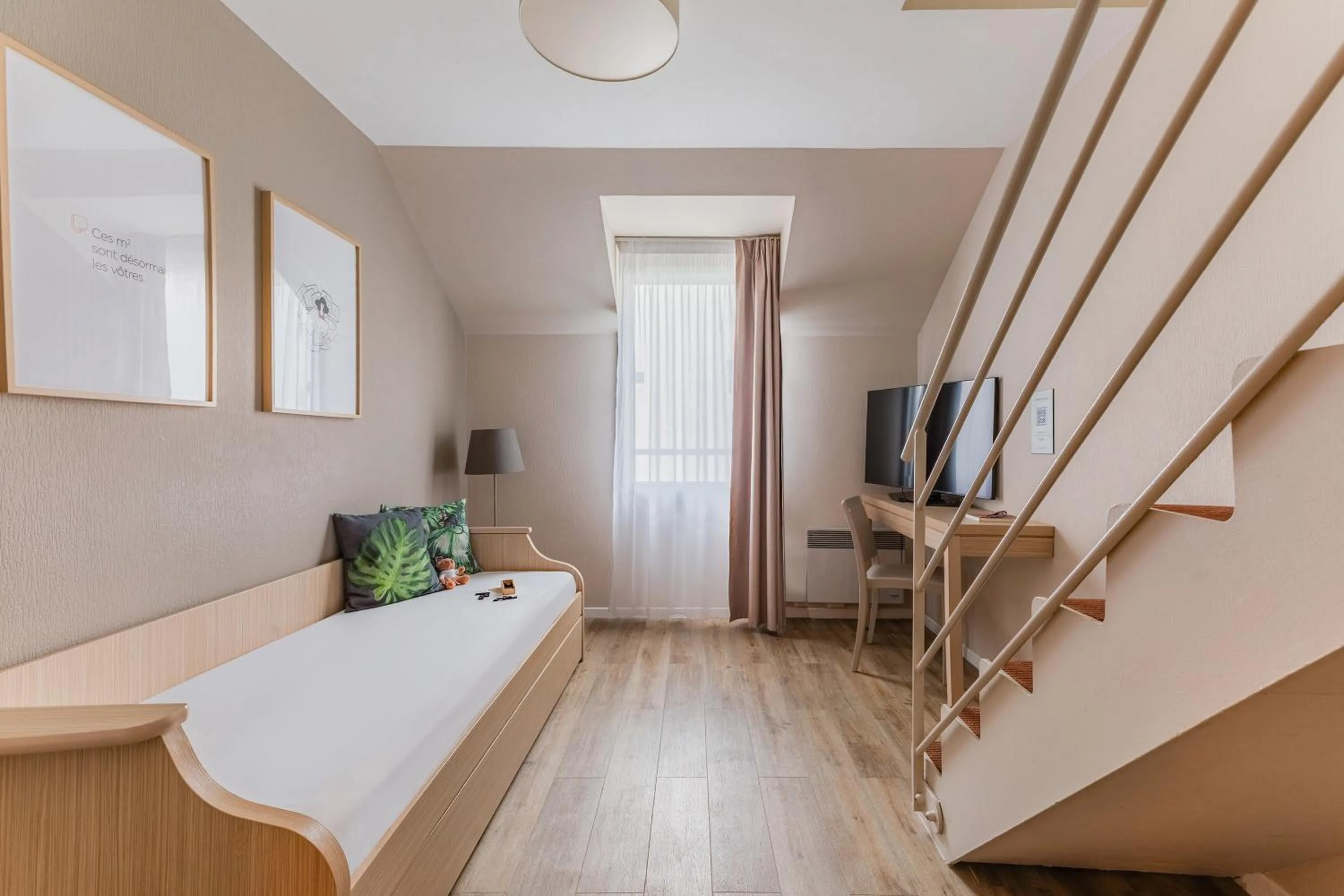 Bed in Appart'City Classic Nantes Quais de Loire