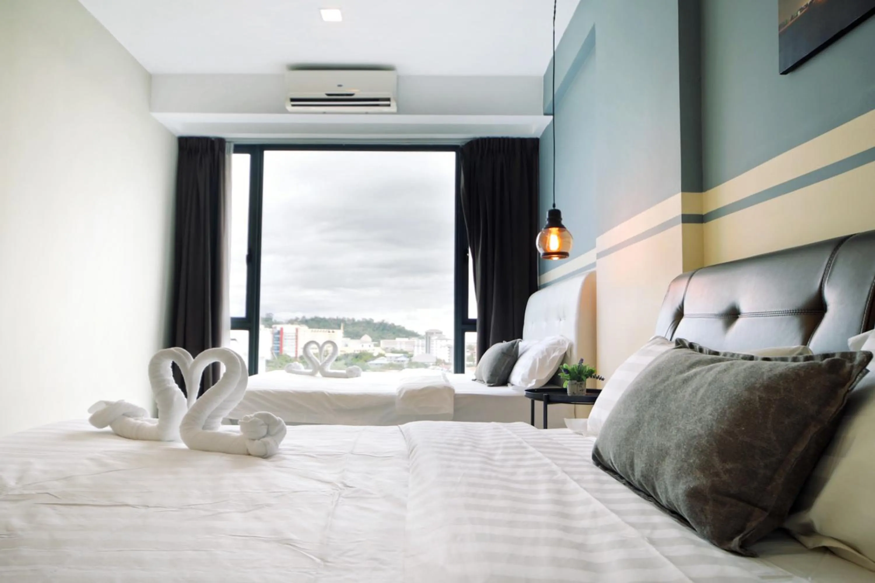 Bedroom, Bed in Cozy Living Sky Apartment