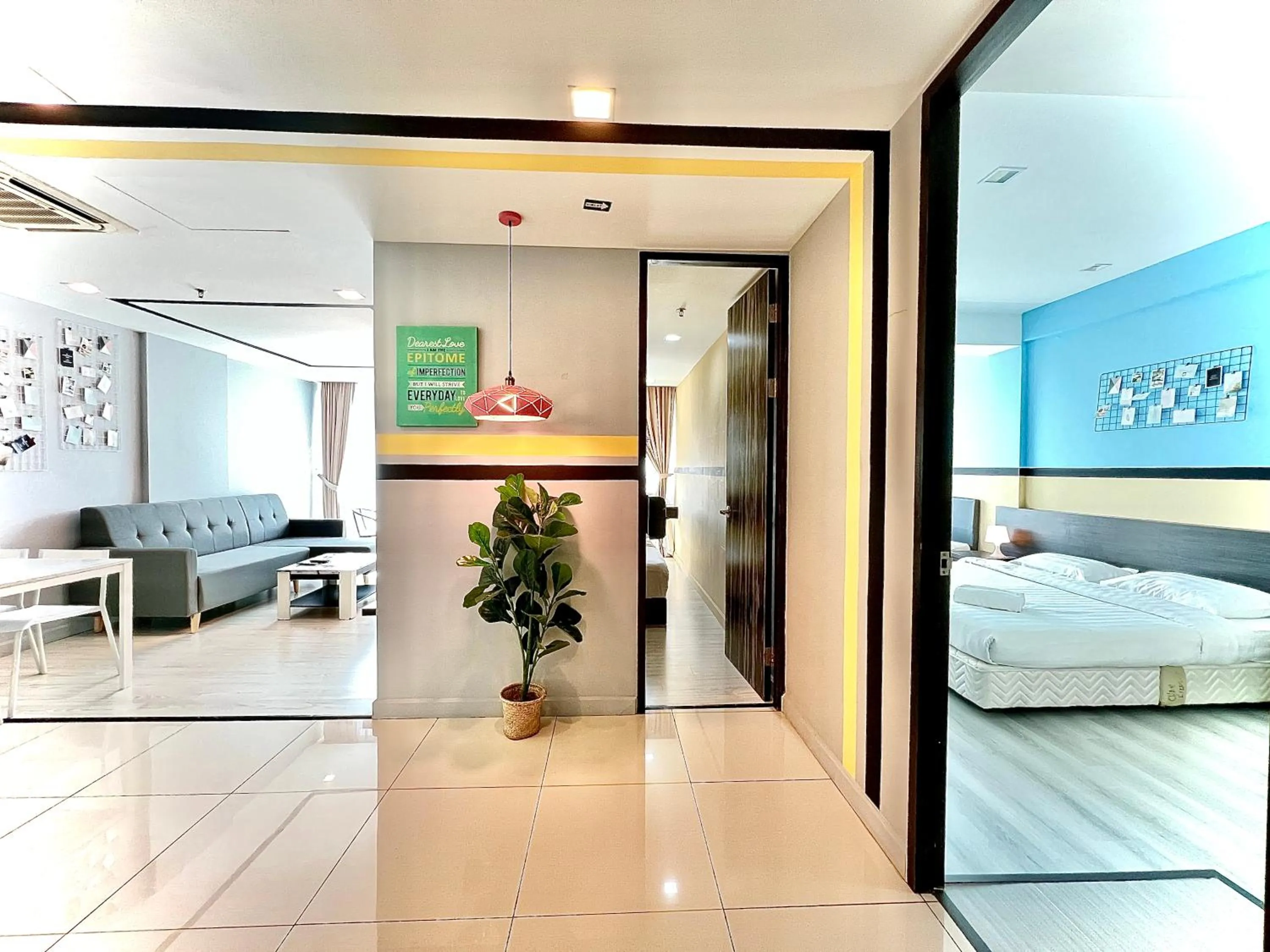 Photo of the whole room, Bed in Cozy Living Sky Apartment