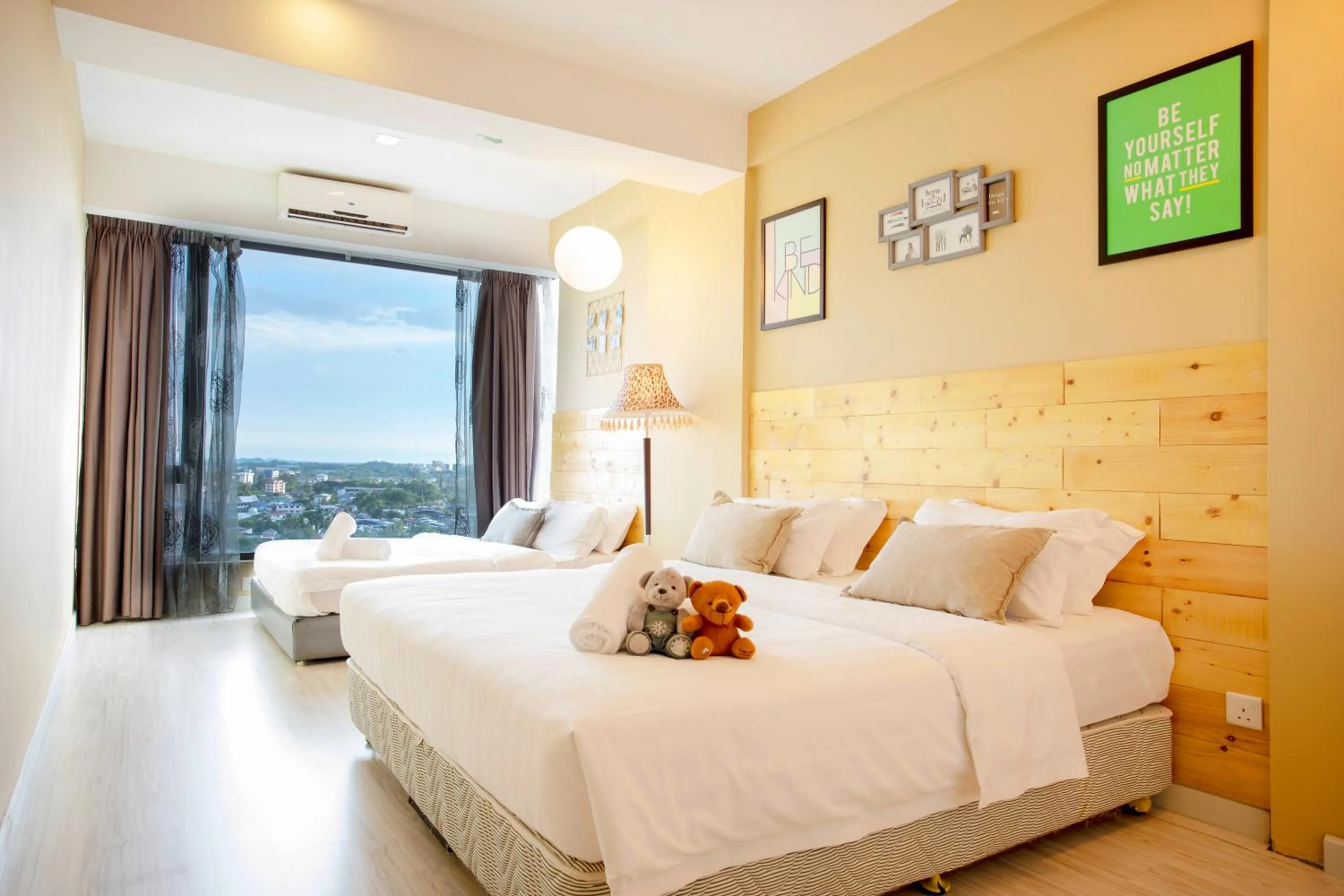 Bedroom, Bed in Cozy Living Sky Apartment