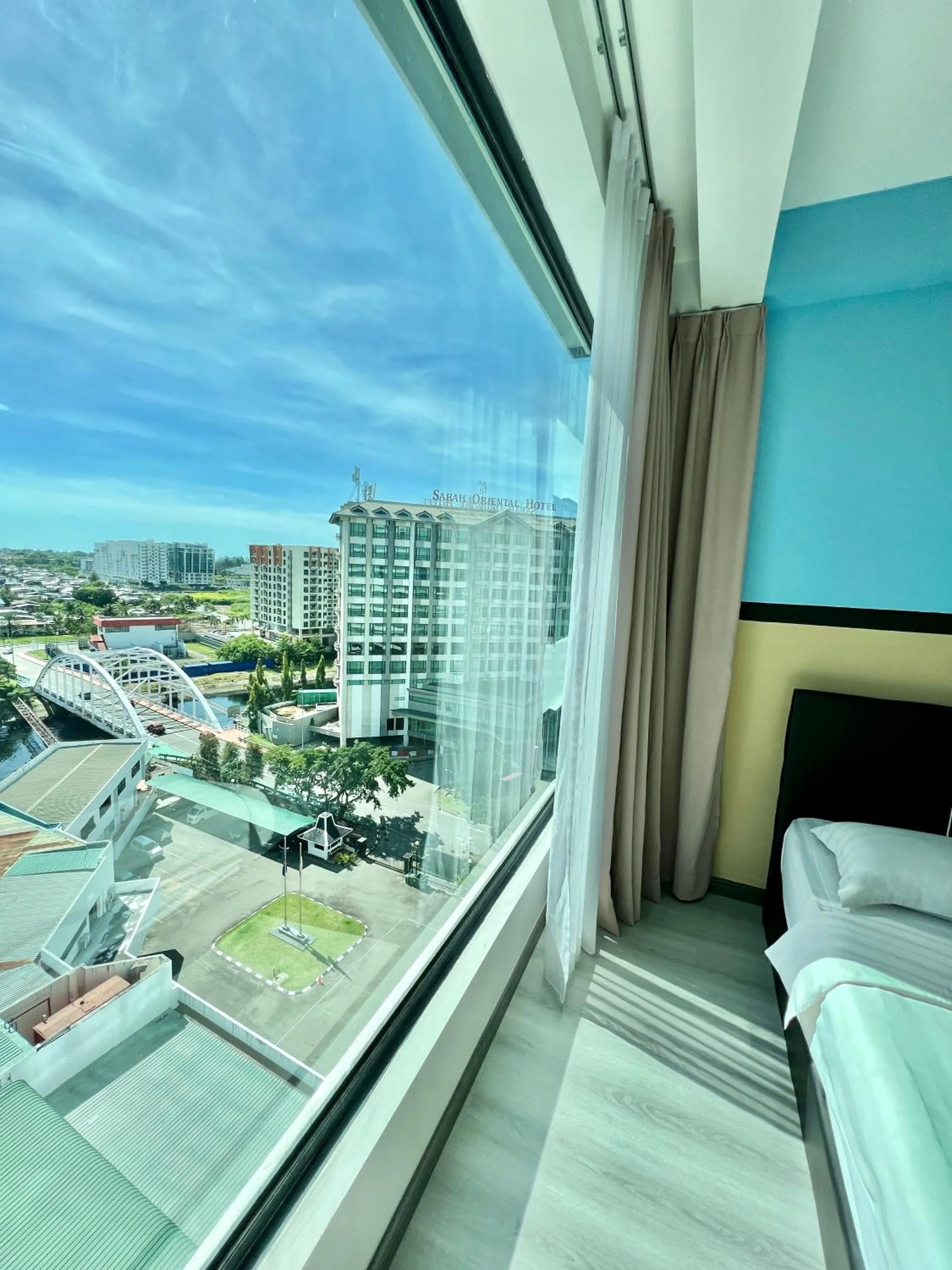 View (from property/room), Bed in Cozy Living Sky Apartment