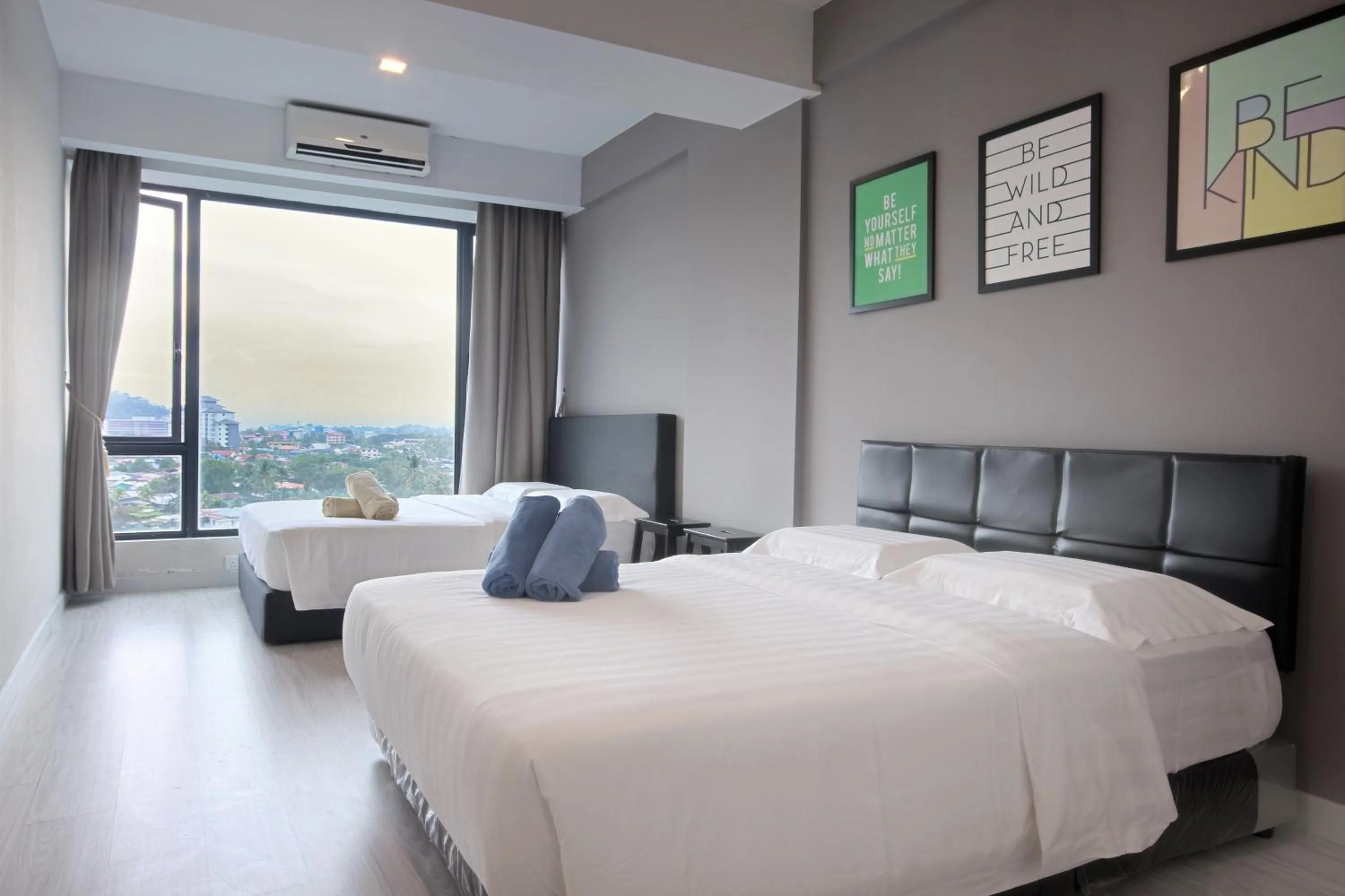 Bedroom, Bed in Cozy Living Sky Apartment