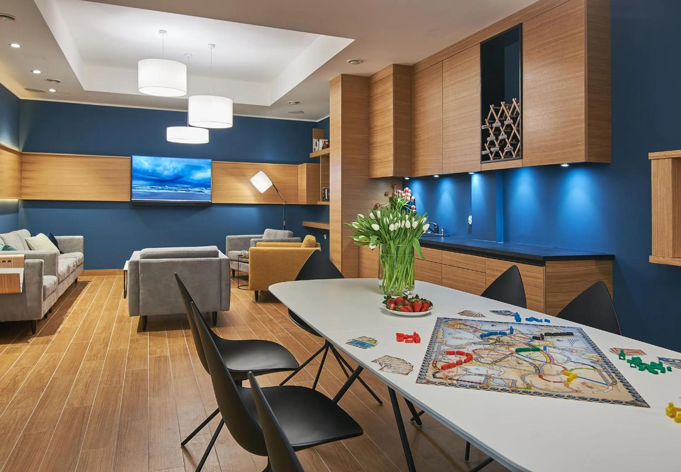 Communal lounge/ TV room in INA Rent - Tre Mare Apartamenty