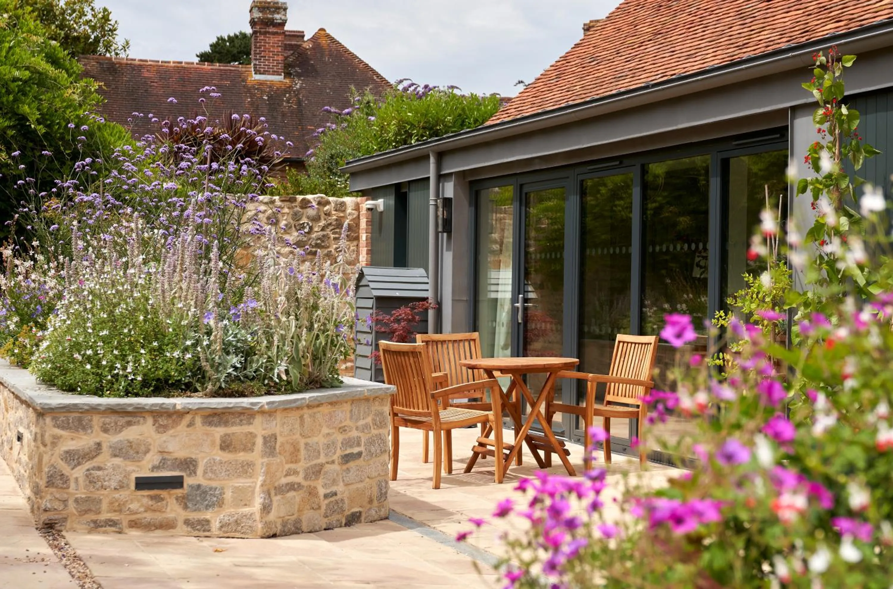 Garden view in The Montagu Arms