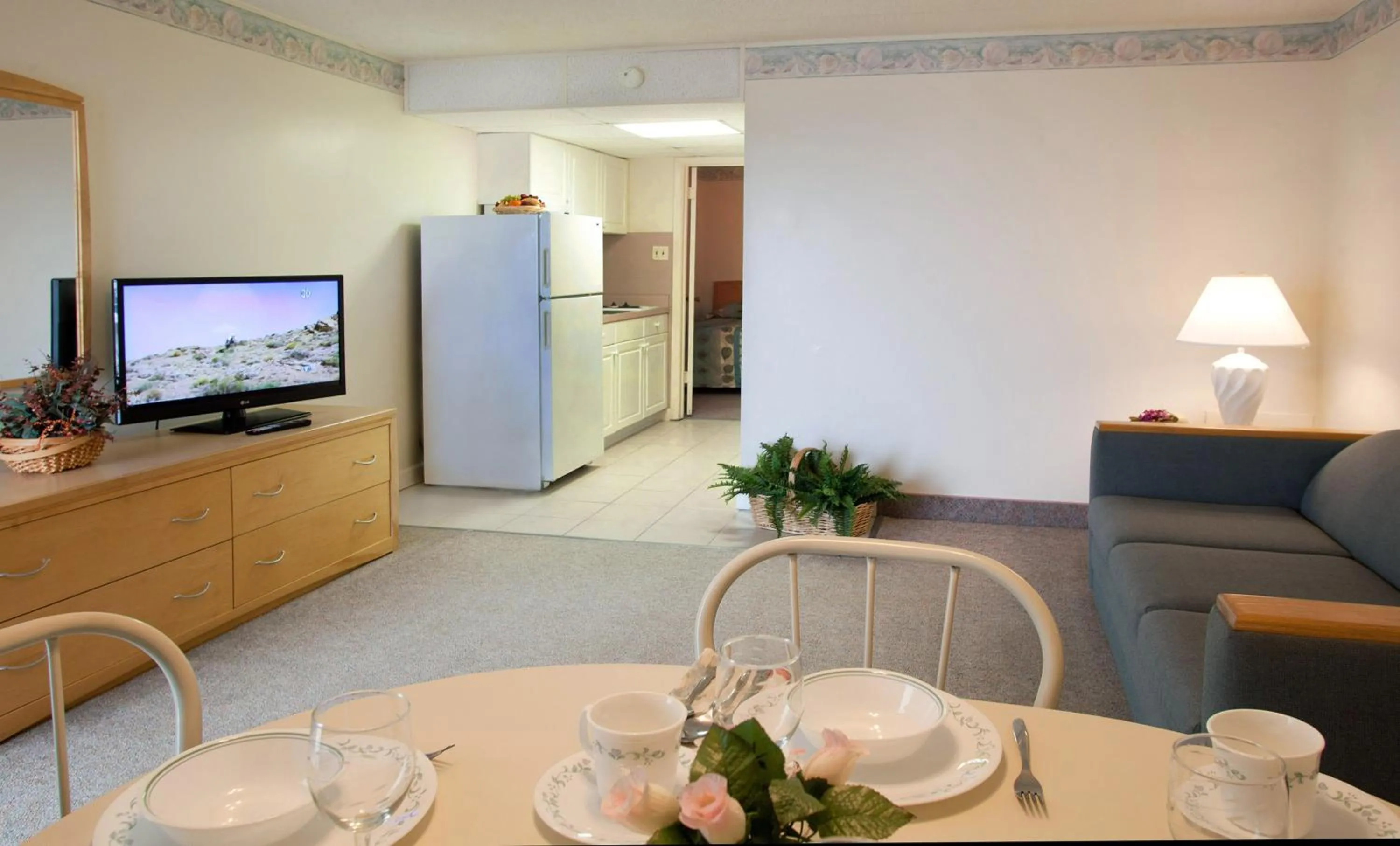 Seating area in Lotus Inn