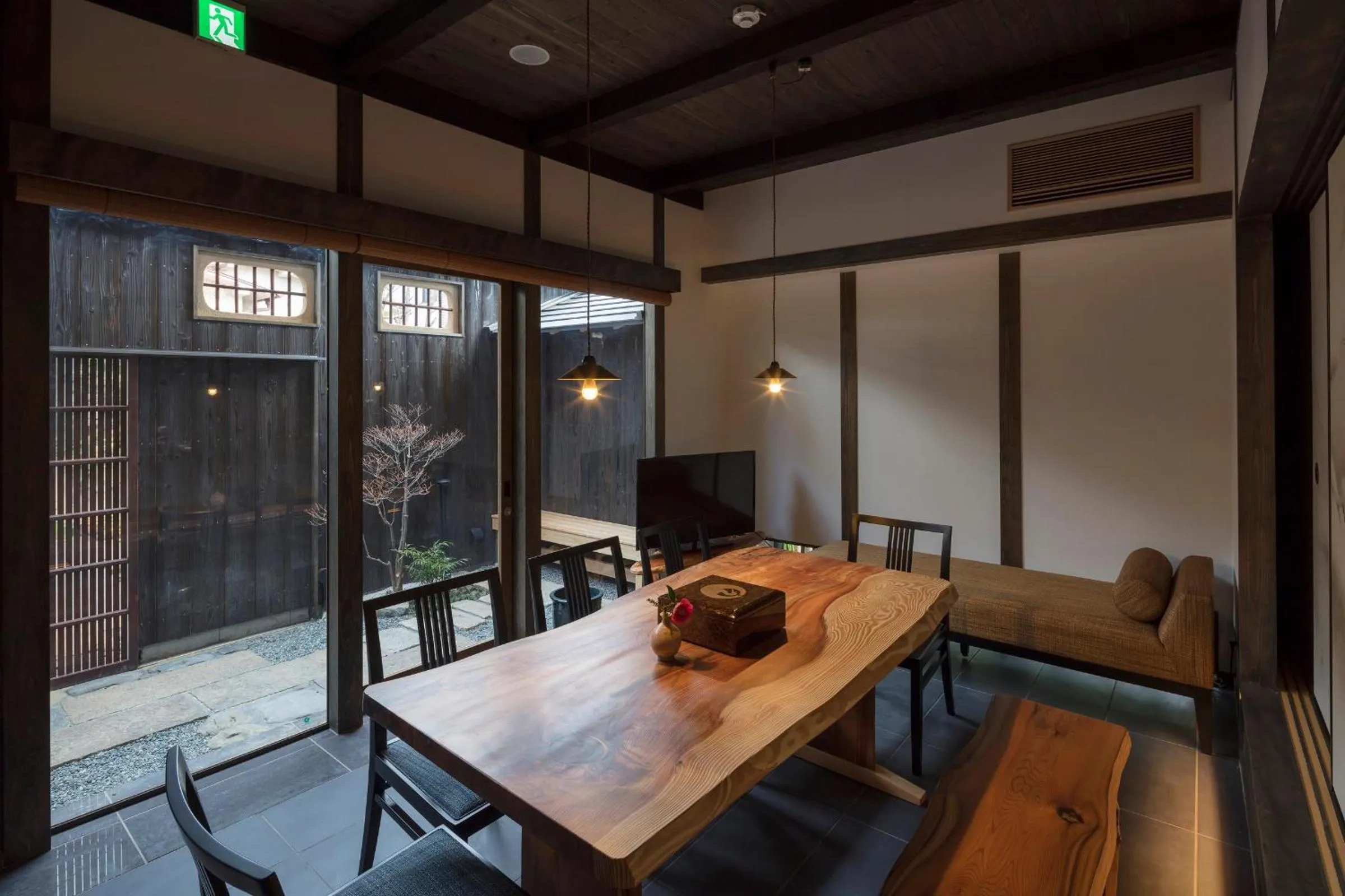 Dining area in Yoitsubaki Machiya House